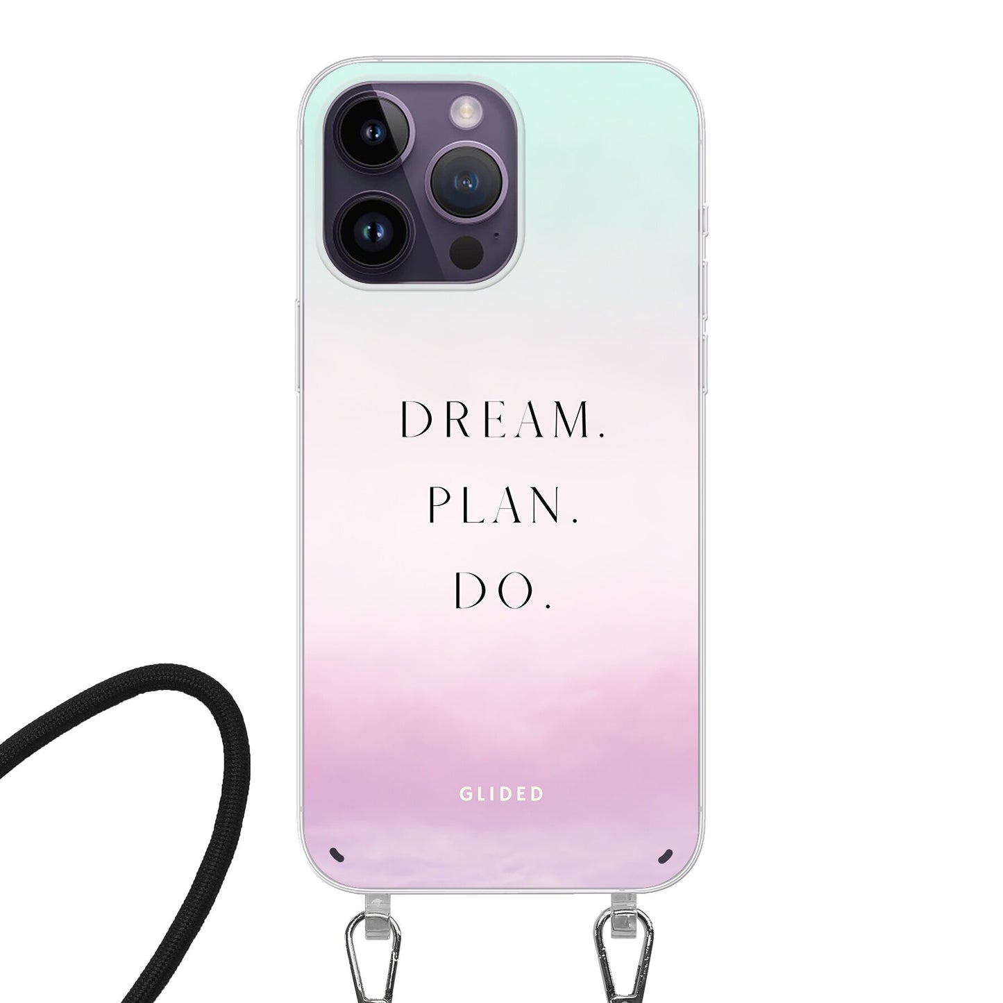 Dream - iPhone 14 Pro Handyhülle Crossbody case mit Band