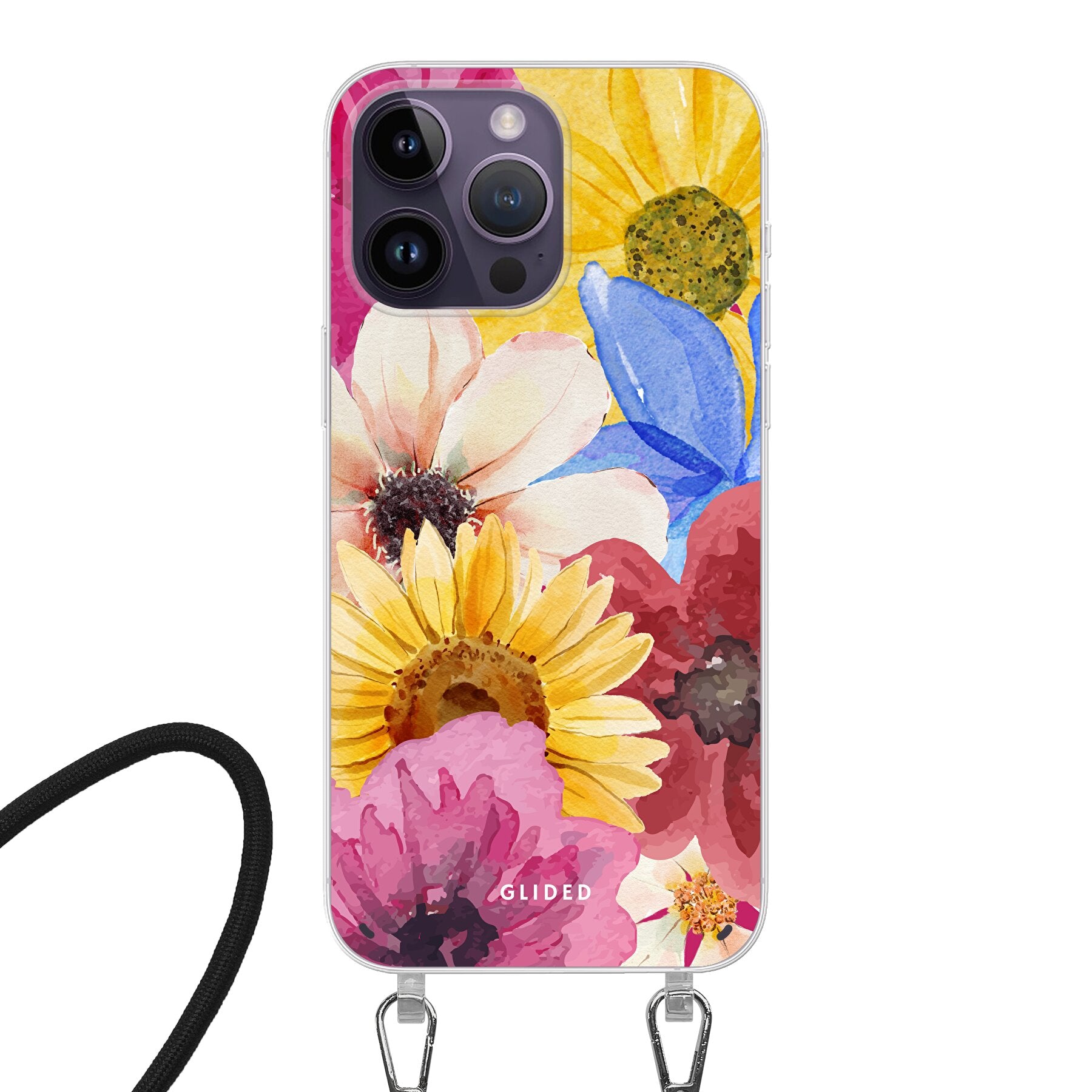 Bouquet - iPhone 14 Pro - Crossbody case mit Band