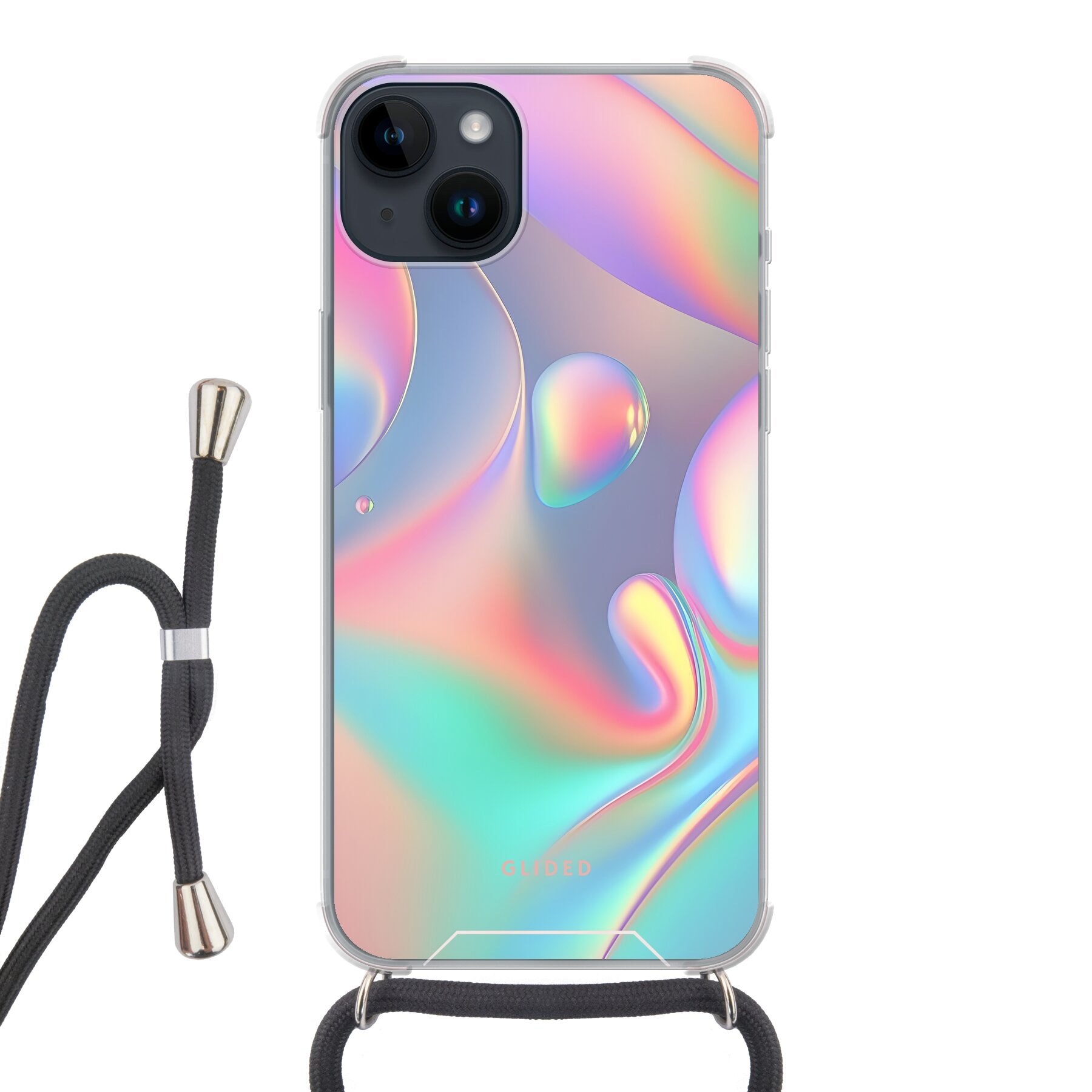 Holographic Aesthetic - iPhone 14 Pro Handyhülle Crossbody case mit Band