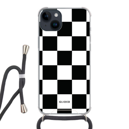 Classic Chess - iPhone 14 Pro Handyhülle Crossbody case mit Band