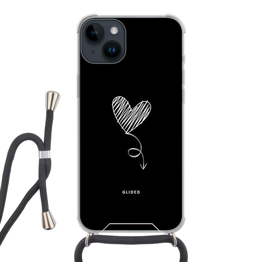 Dark Heart - iPhone 14 Pro Handyhülle Crossbody case mit Band