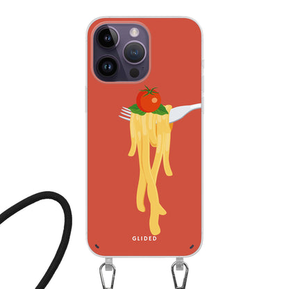 Pasta Paradise - iPhone 14 Pro - Crossbody case mit Band