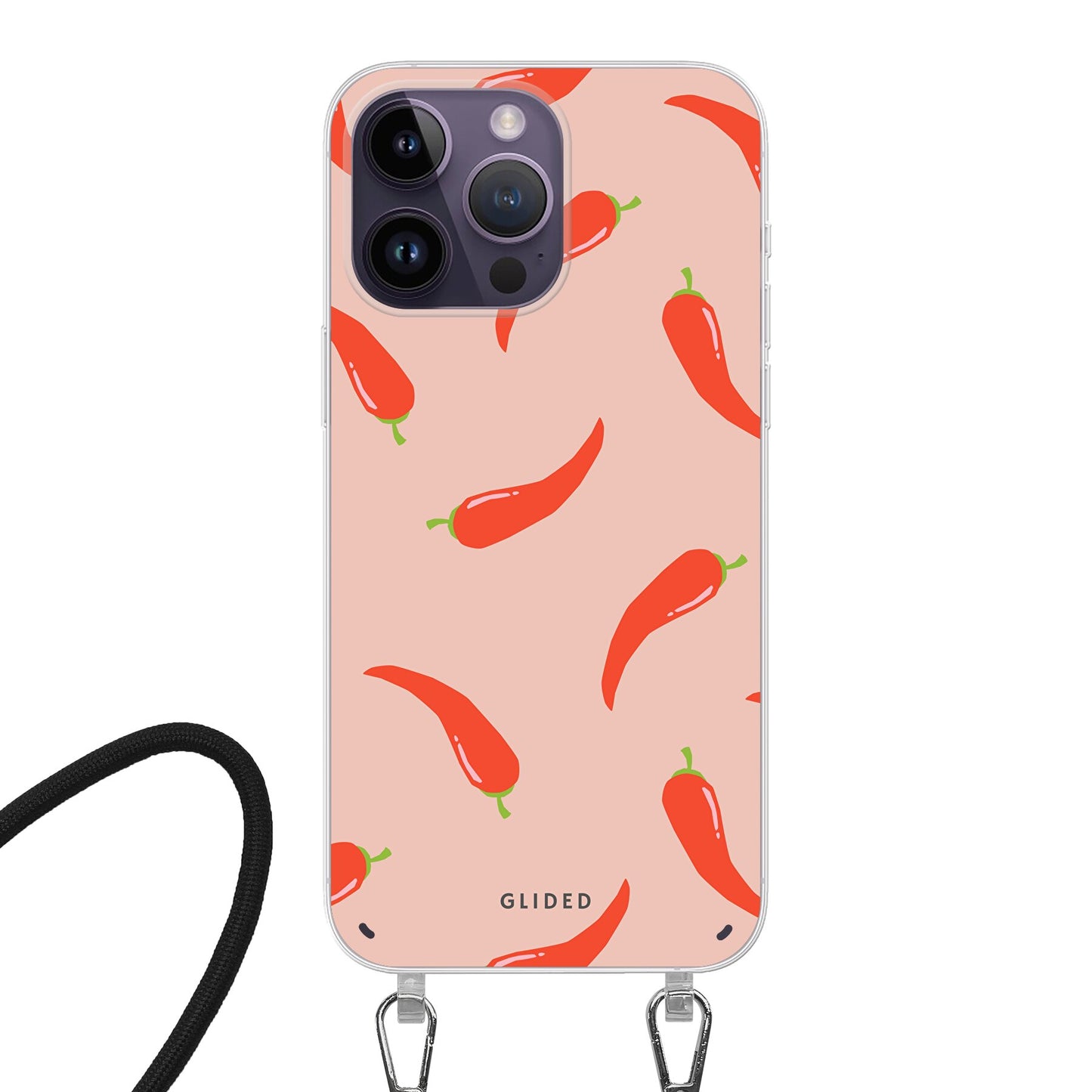 Spicy Chili - iPhone 14 Pro - Crossbody case mit Band