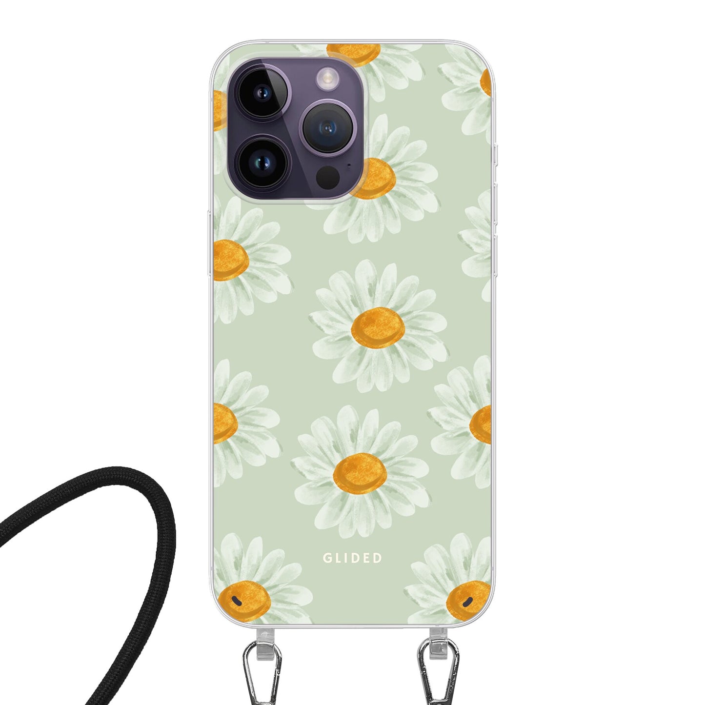 Daisy - iPhone 14 Pro Handyhülle Crossbody case mit Band