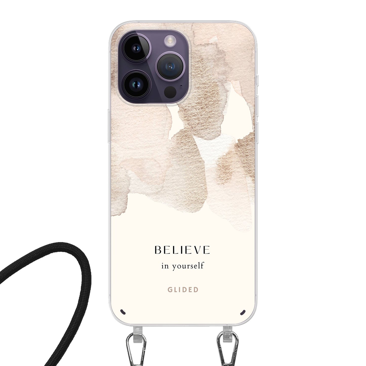 Believe in yourself - iPhone 14 Pro Handyhülle Crossbody case mit Band