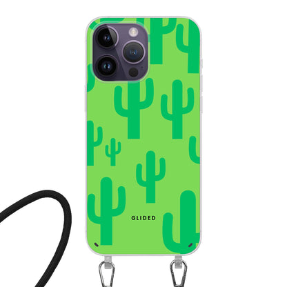 Cactus Spikes - iPhone 14 Pro - Crossbody case mit Band