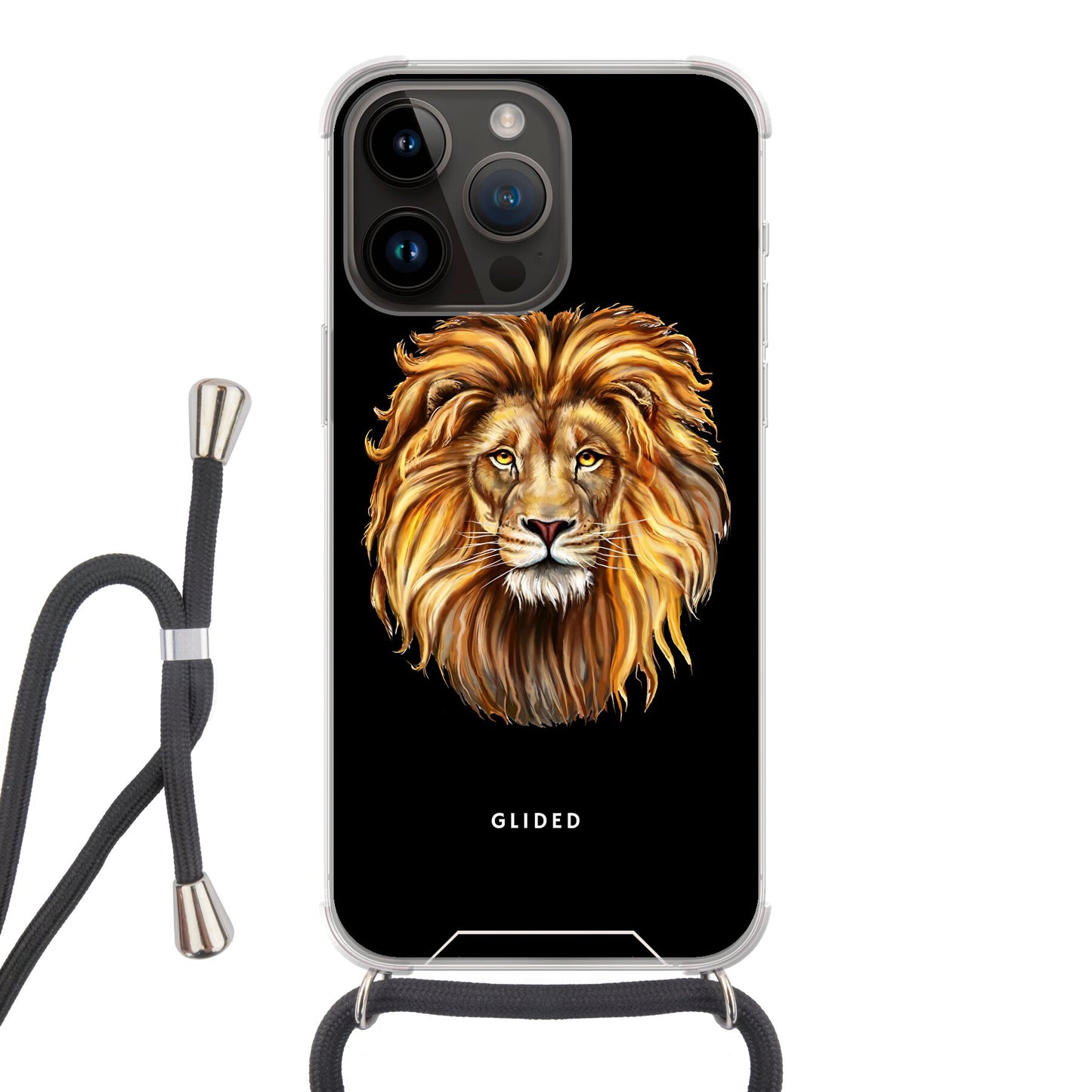 Lion Majesty - iPhone 14 Pro Max - Crossbody case mit Band