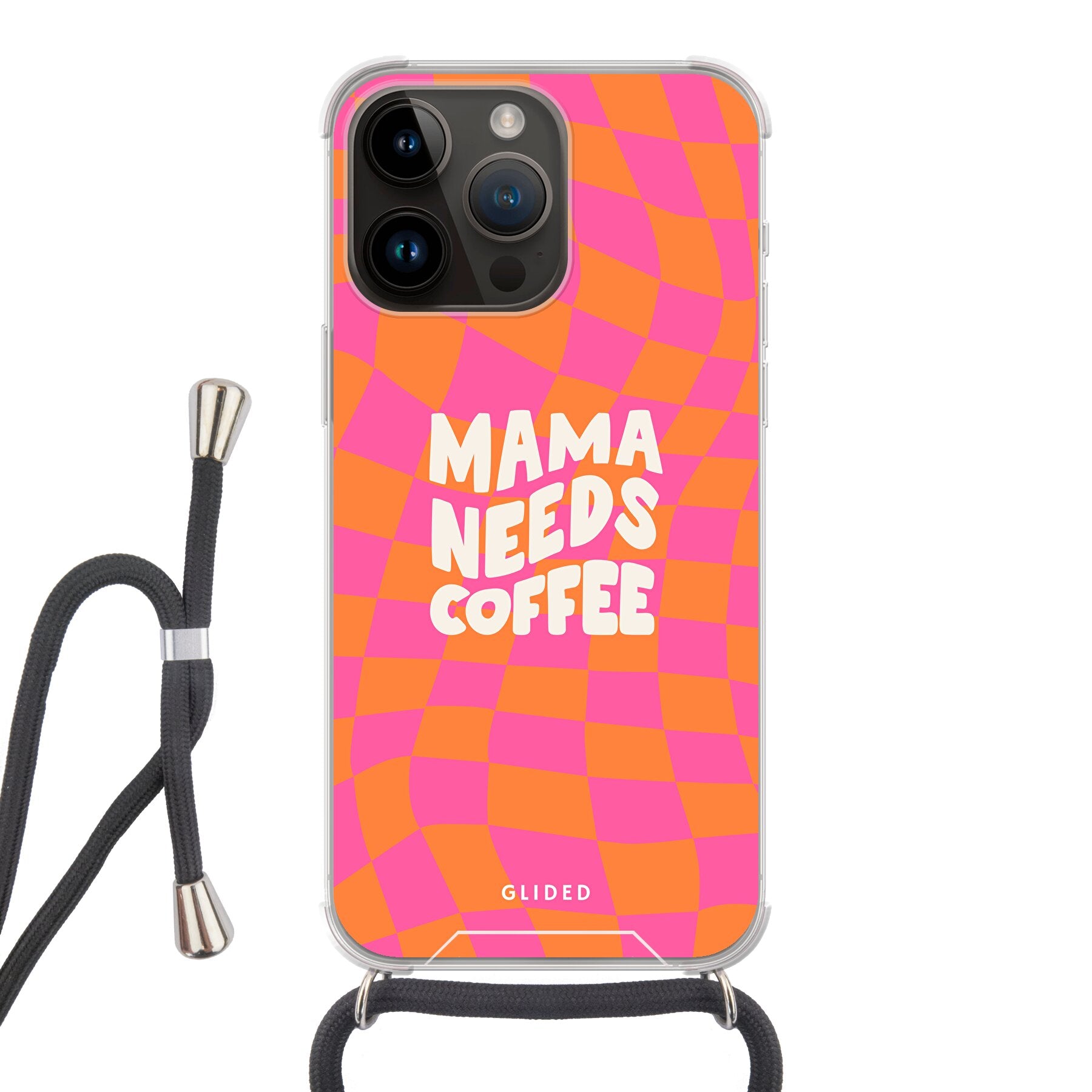 Coffee Mom - iPhone 14 Pro Max - Crossbody case mit Band