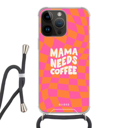 Coffee Mom - iPhone 14 Pro Max - Crossbody case mit Band