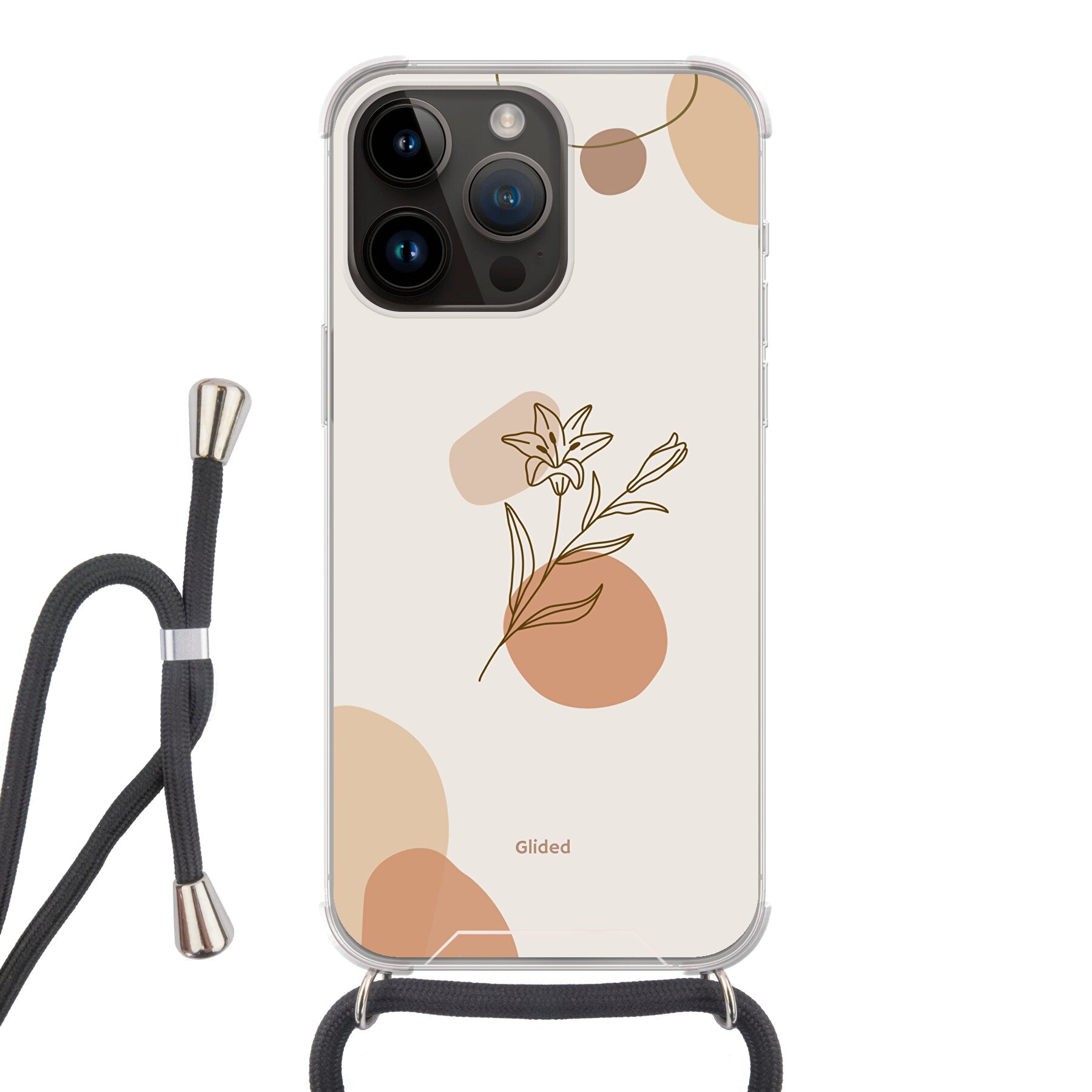 Flora - iPhone 14 Pro Max Handyhülle Crossbody case mit Band