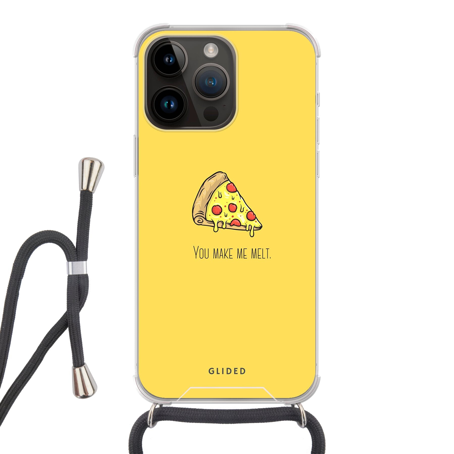 Flirty Pizza - iPhone 14 Pro Max - Crossbody case mit Band