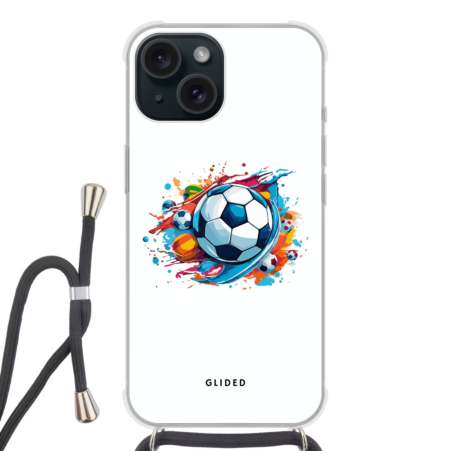Football Passion - iPhone 15 Handyhülle Crossbody case mit Band