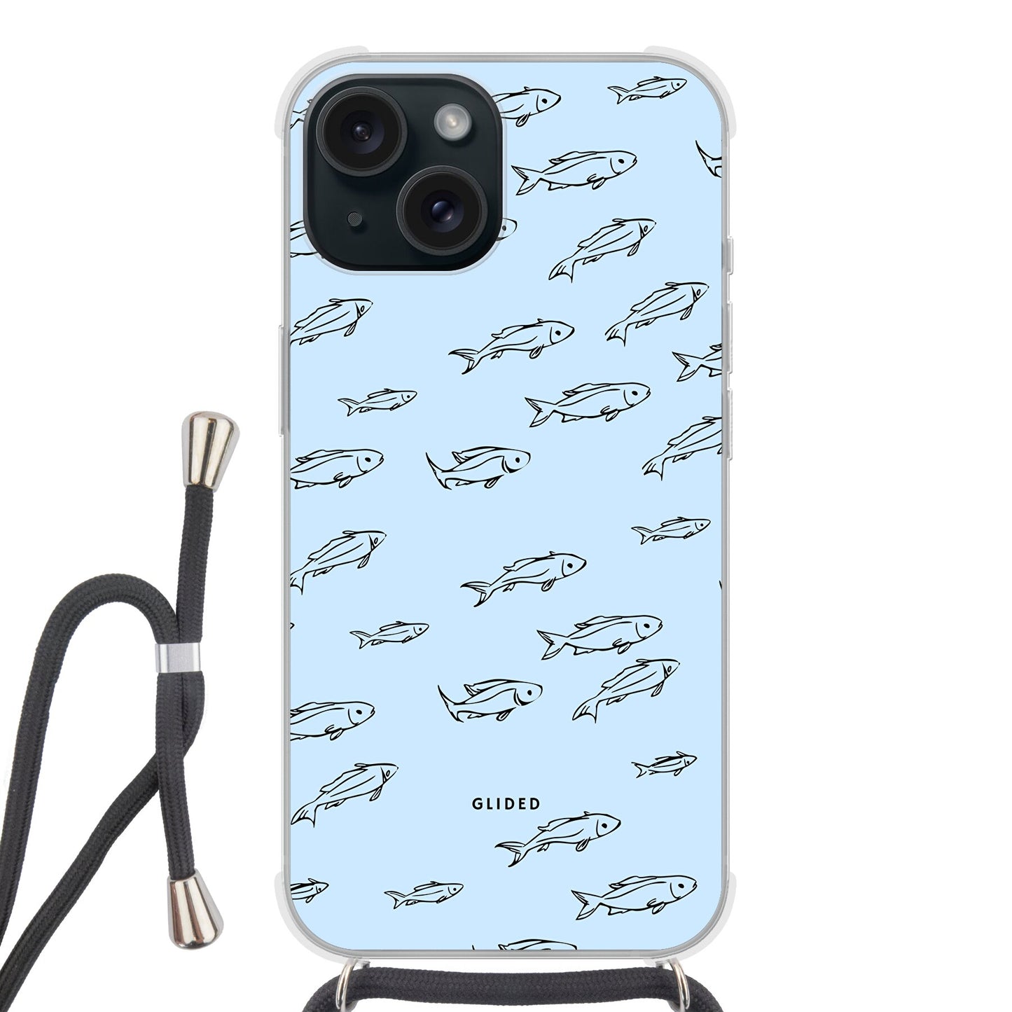 Fishy - iPhone 15 Handyhülle Crossbody case mit Band