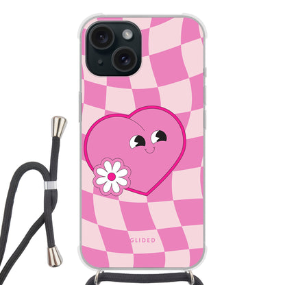 Sweet Love - iPhone 15 Handyhülle Crossbody case mit Band