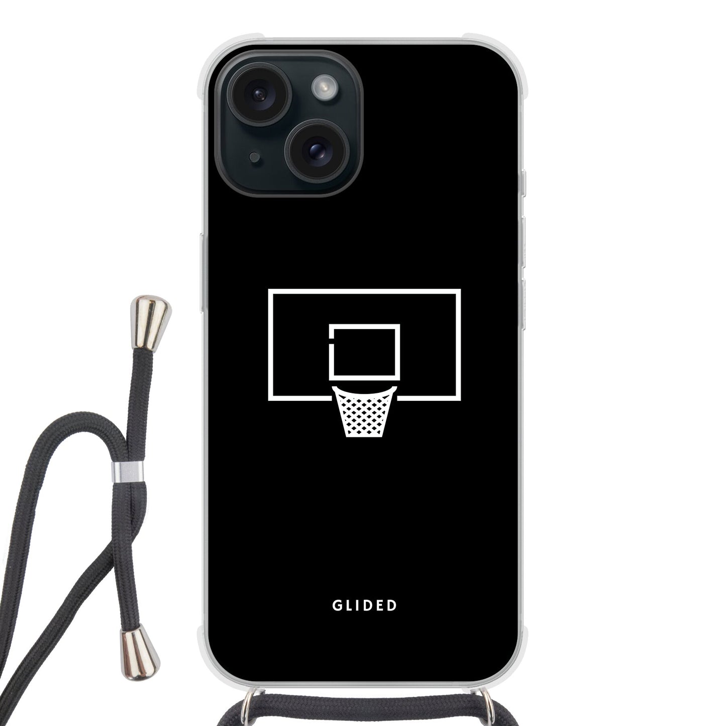 Basketball Fun - iPhone 15 Handyhülle Crossbody case mit Band