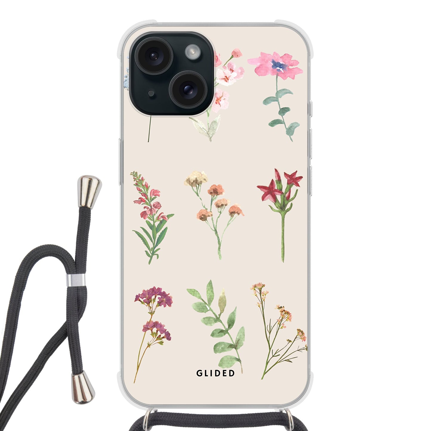 Botanical Garden - iPhone 15 - Crossbody case mit Band