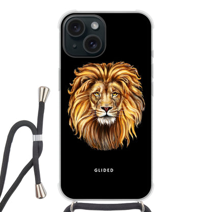 Lion Majesty - iPhone 15 - Crossbody case mit Band