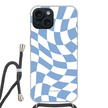 Blue Chess - iPhone 15 Handyhülle Crossbody case mit Band