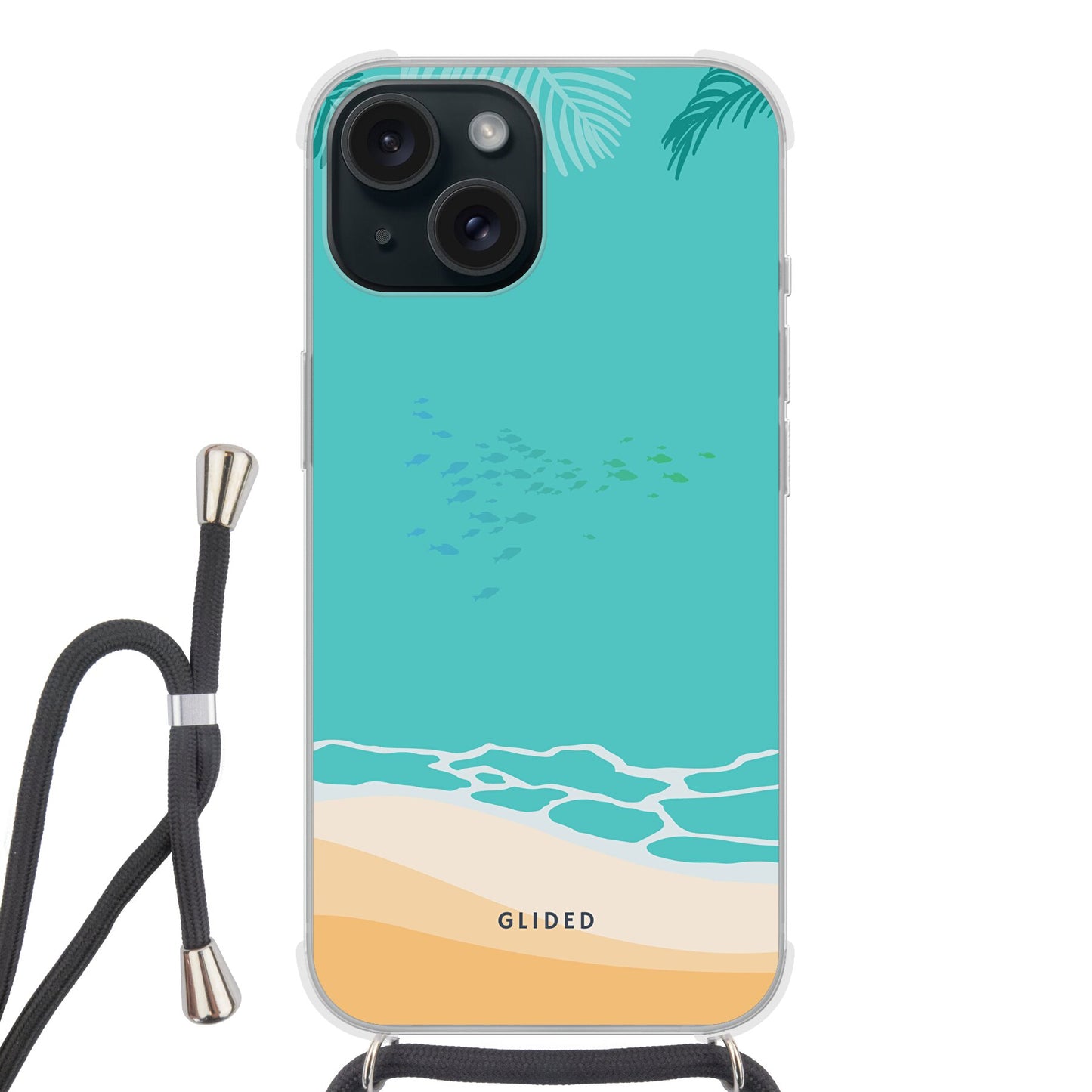 Beachy - iPhone 15 Handyhülle Crossbody case mit Band