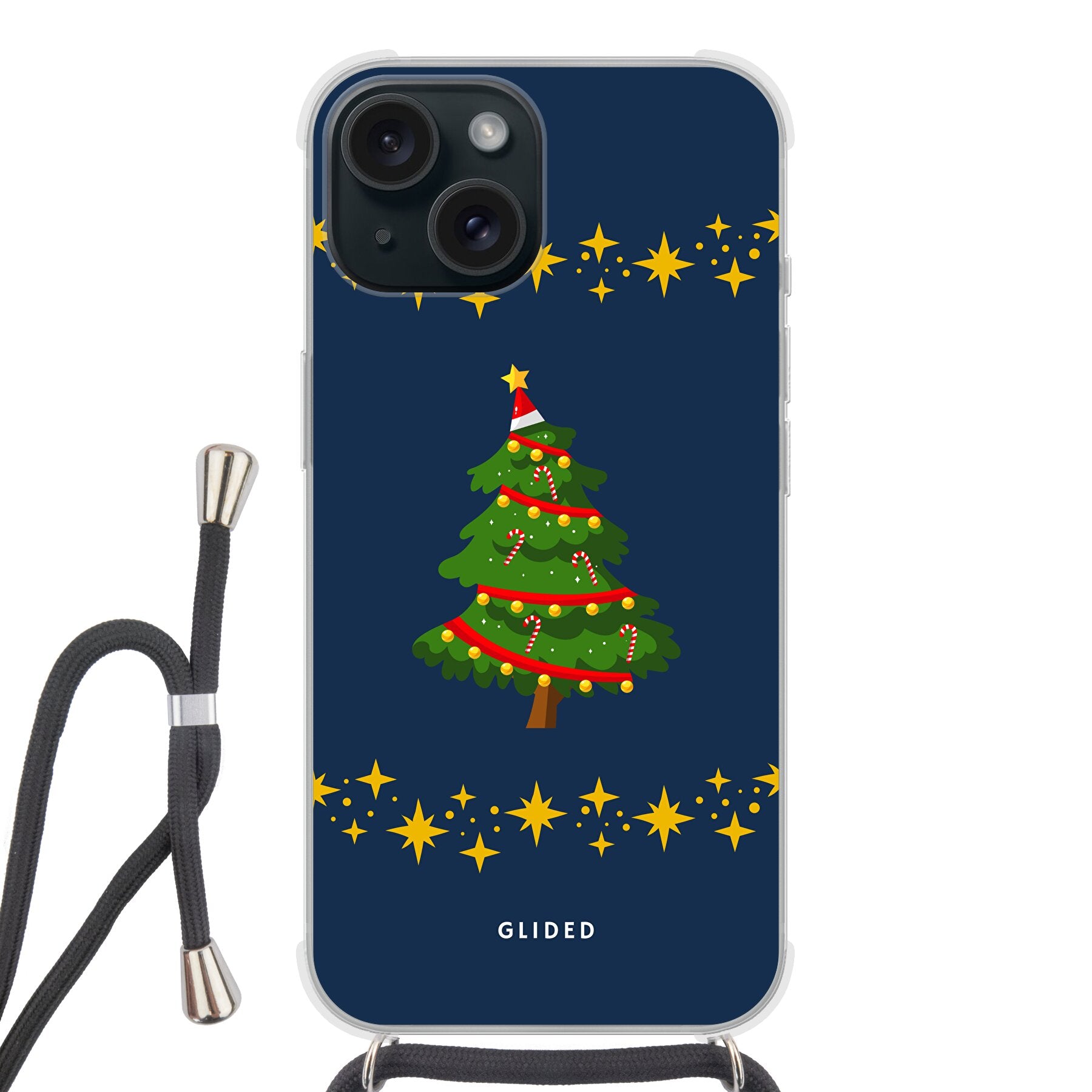 Christmas Tree - iPhone 15 Handyhülle Crossbody case mit Band