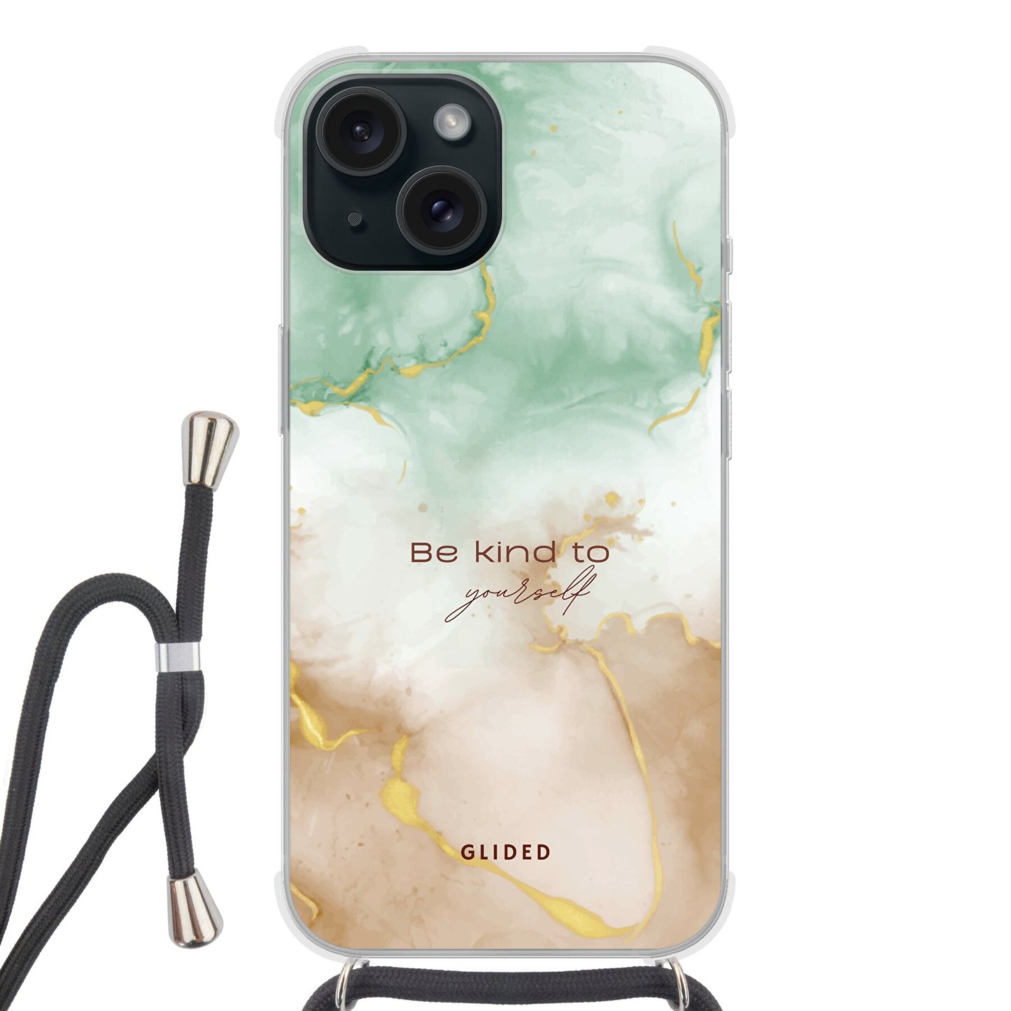 Kind to yourself - iPhone 15 Handyhülle Crossbody case mit Band