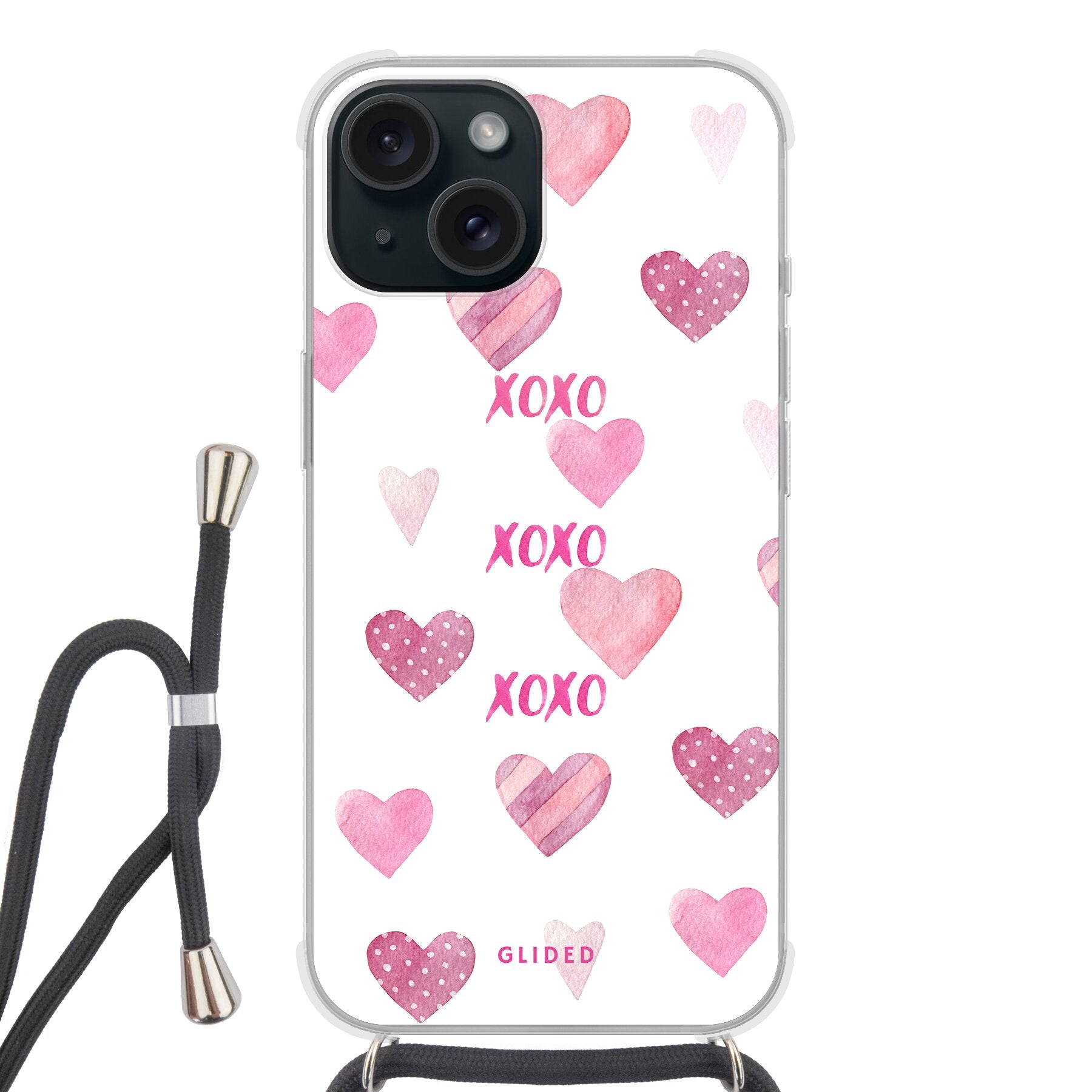 Xoxo - iPhone 15 - Crossbody case mit Band