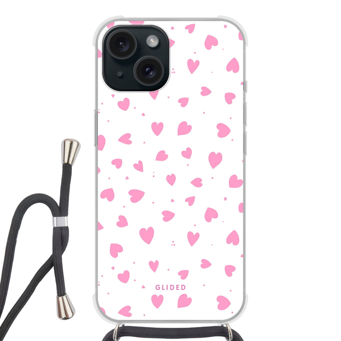 Infinite Love - iPhone 15 Handyhülle Crossbody case mit Band