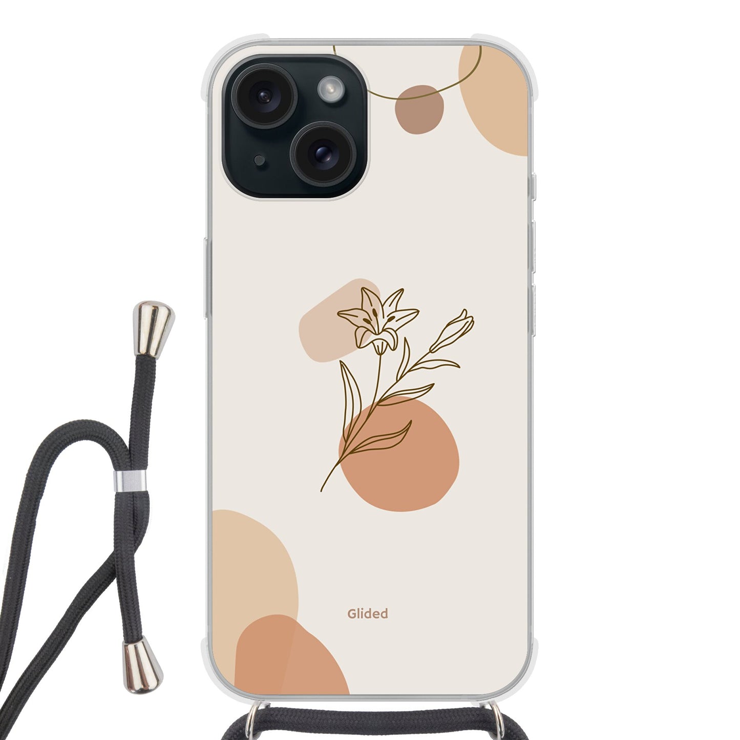 Flora - iPhone 15 Handyhülle Crossbody case mit Band