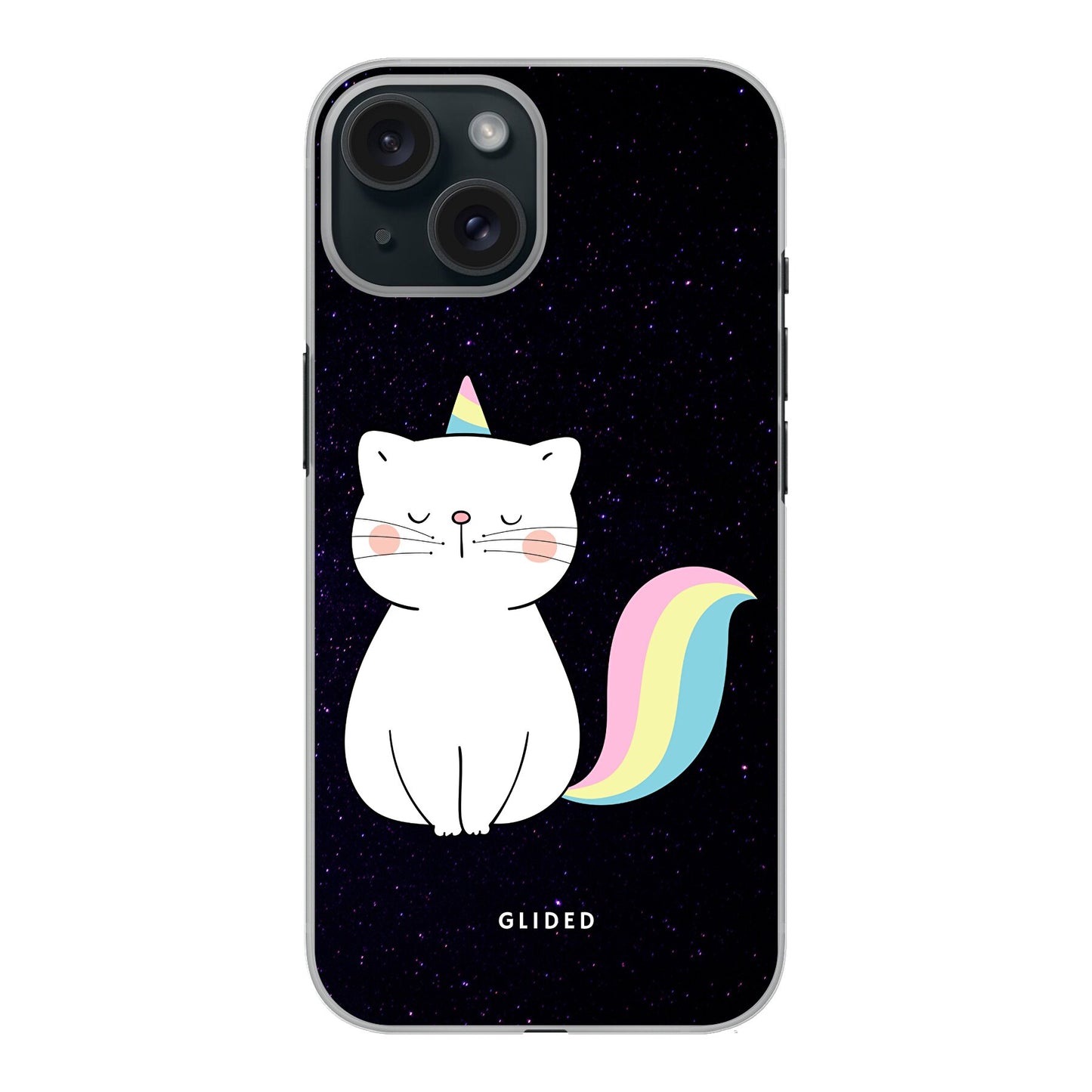 Unicorn Cat - iPhone 15 Handyhülle Hard Case