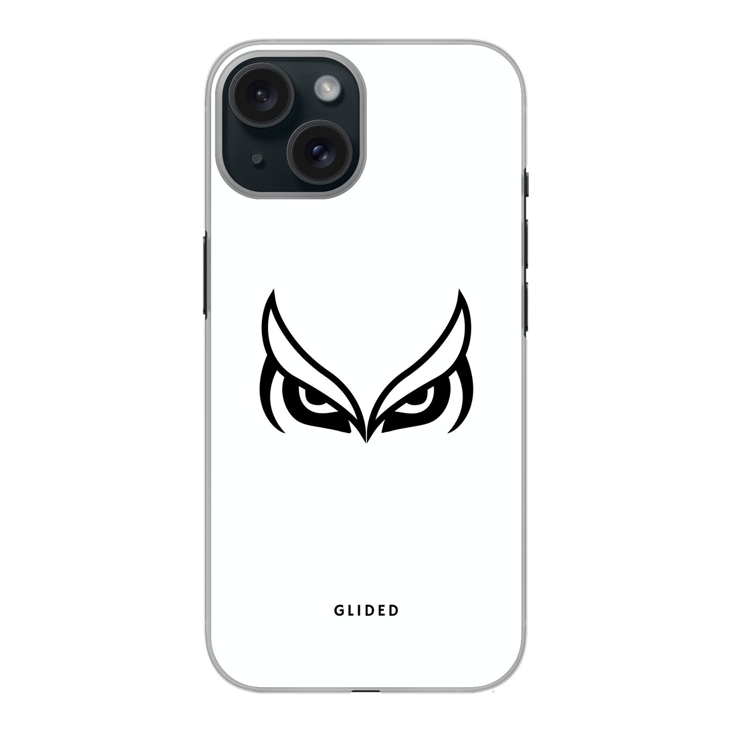 White Owl - iPhone 15 Handyhülle Hard Case