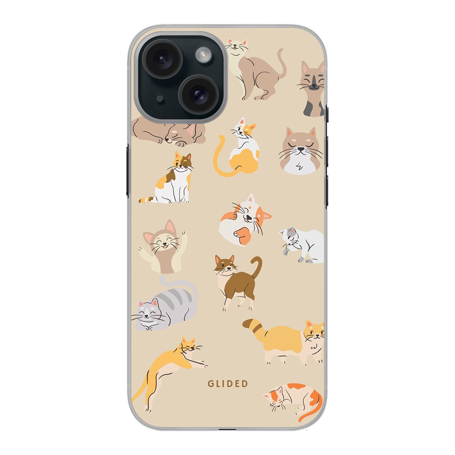 Meow - iPhone 15 Handyhülle Hard Case