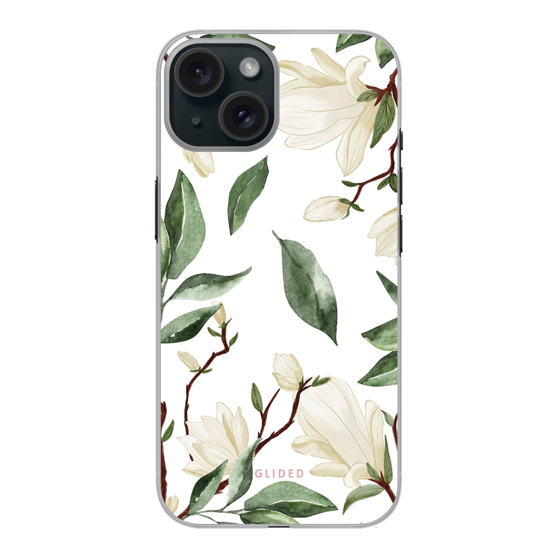 White Elegance - iPhone 15 Handyhülle Hard Case