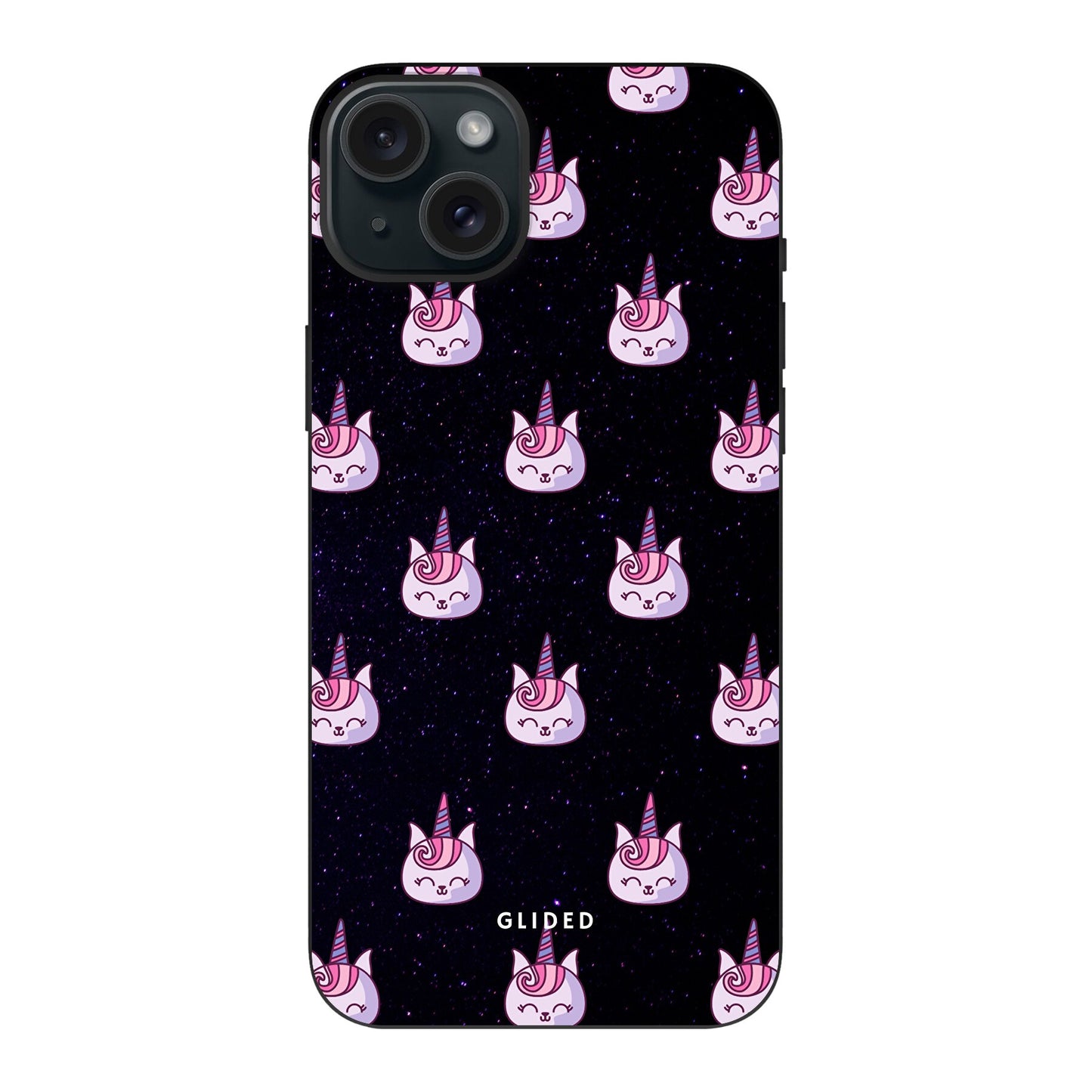 Unicorn Meow - iPhone 15 Plus Handyhülle Biologisch Abbaubar