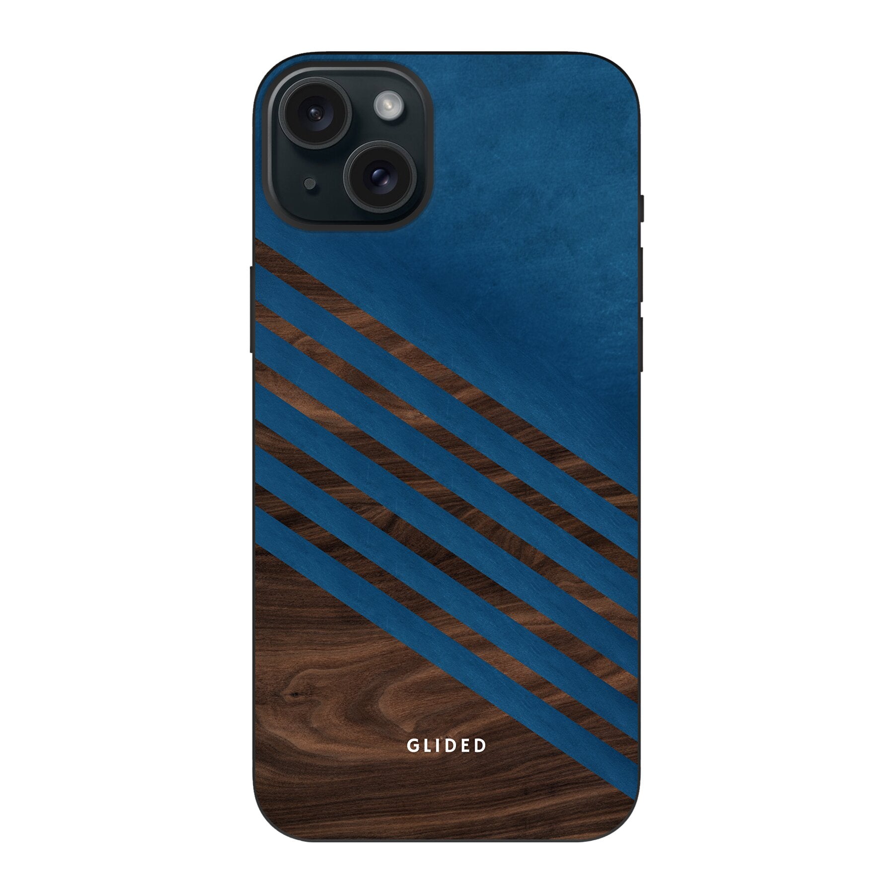 Blue Wood - iPhone 15 Plus Handyhülle Biologisch Abbaubar