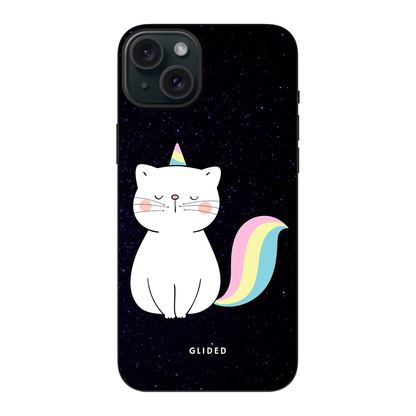 Unicorn Cat - iPhone 15 Plus Handyhülle Biologisch Abbaubar