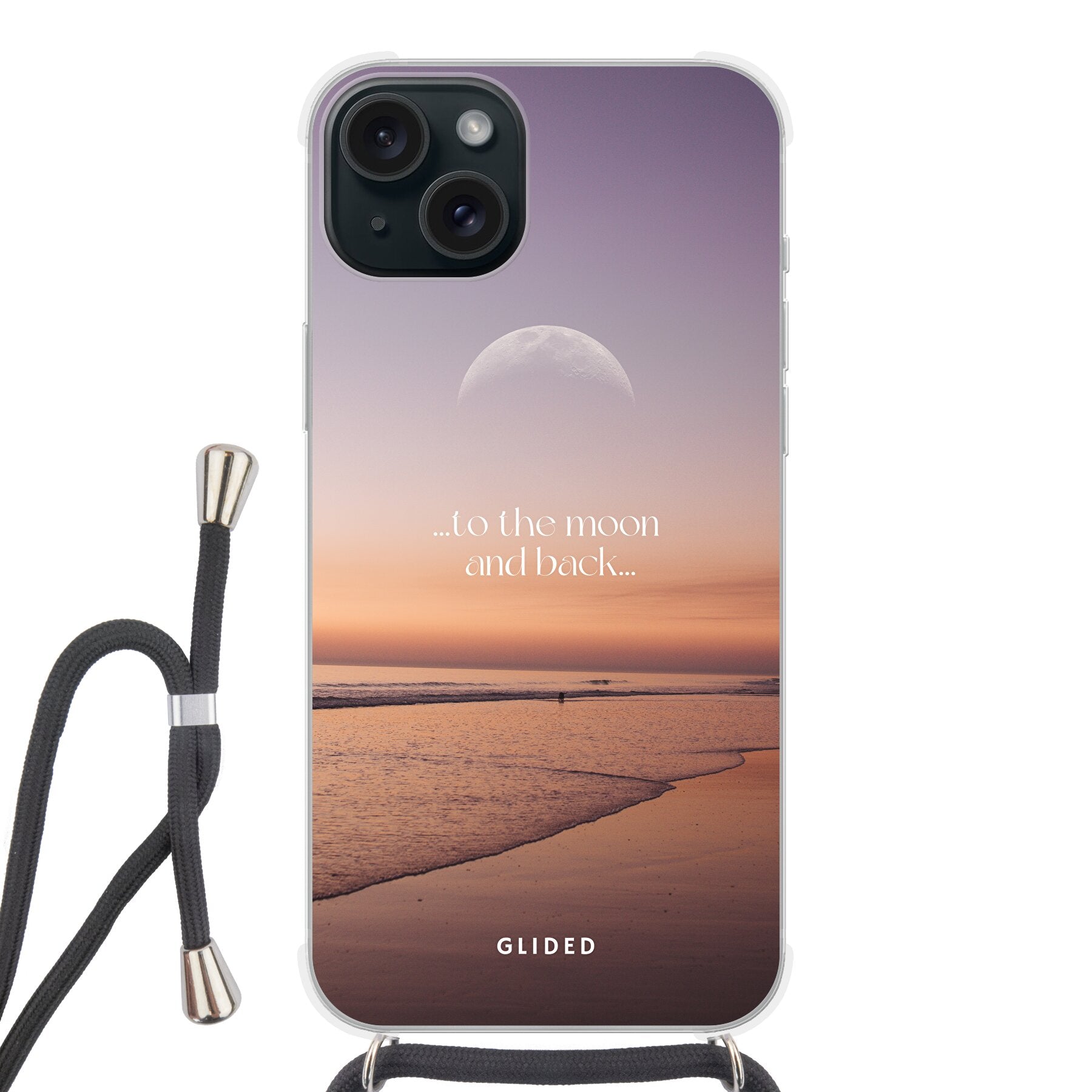 To the Moon - iPhone 15 Plus - Crossbody case mit Band