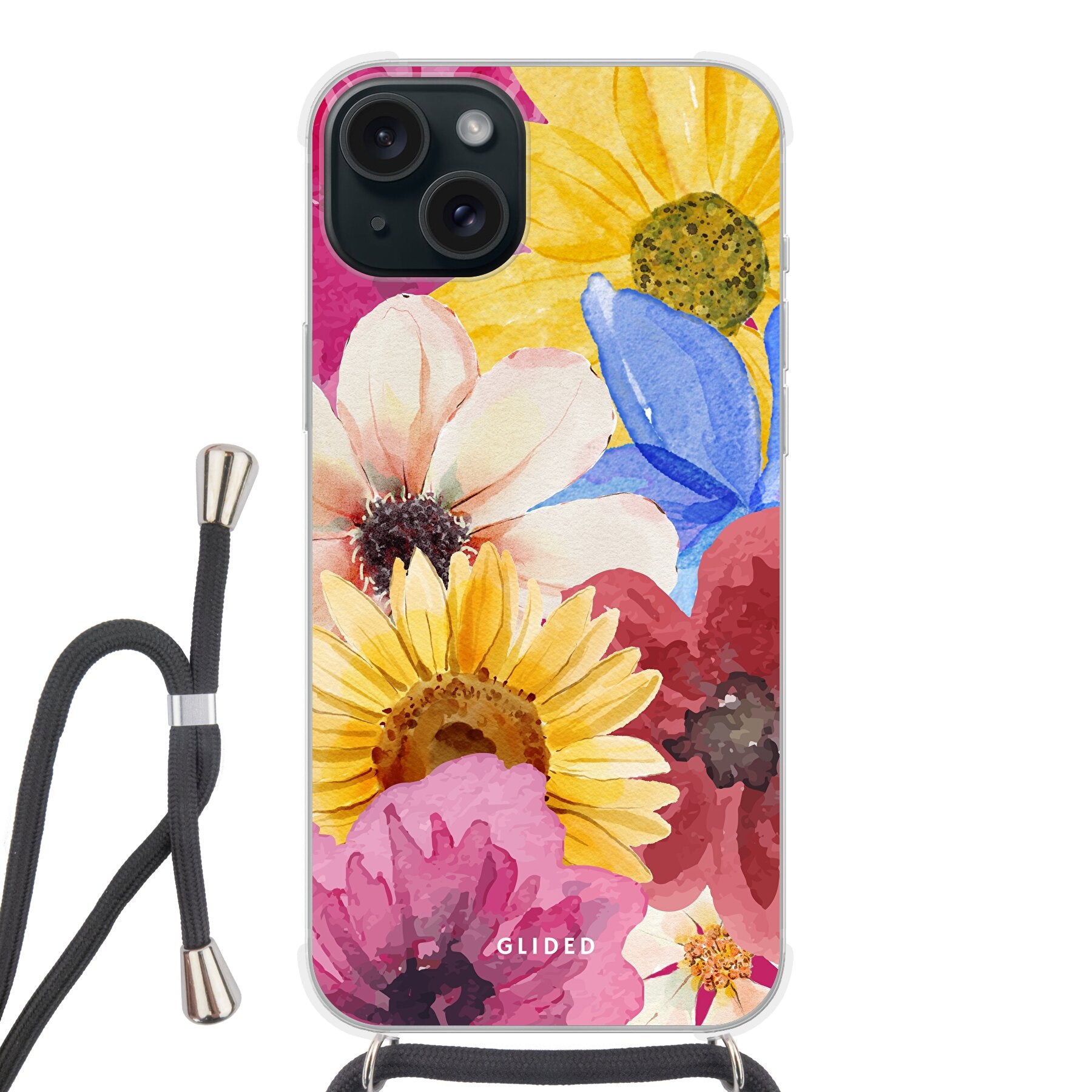 Bouquet - iPhone 15 Plus - Crossbody case mit Band