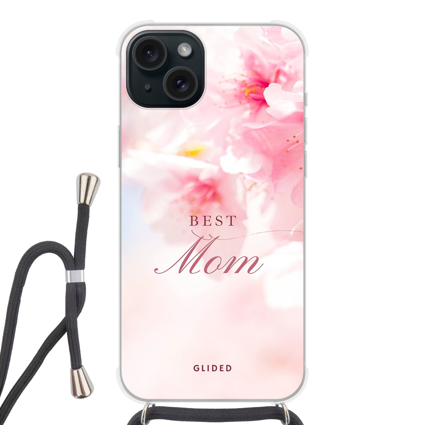 Flower Power - iPhone 15 Plus - Crossbody case mit Band