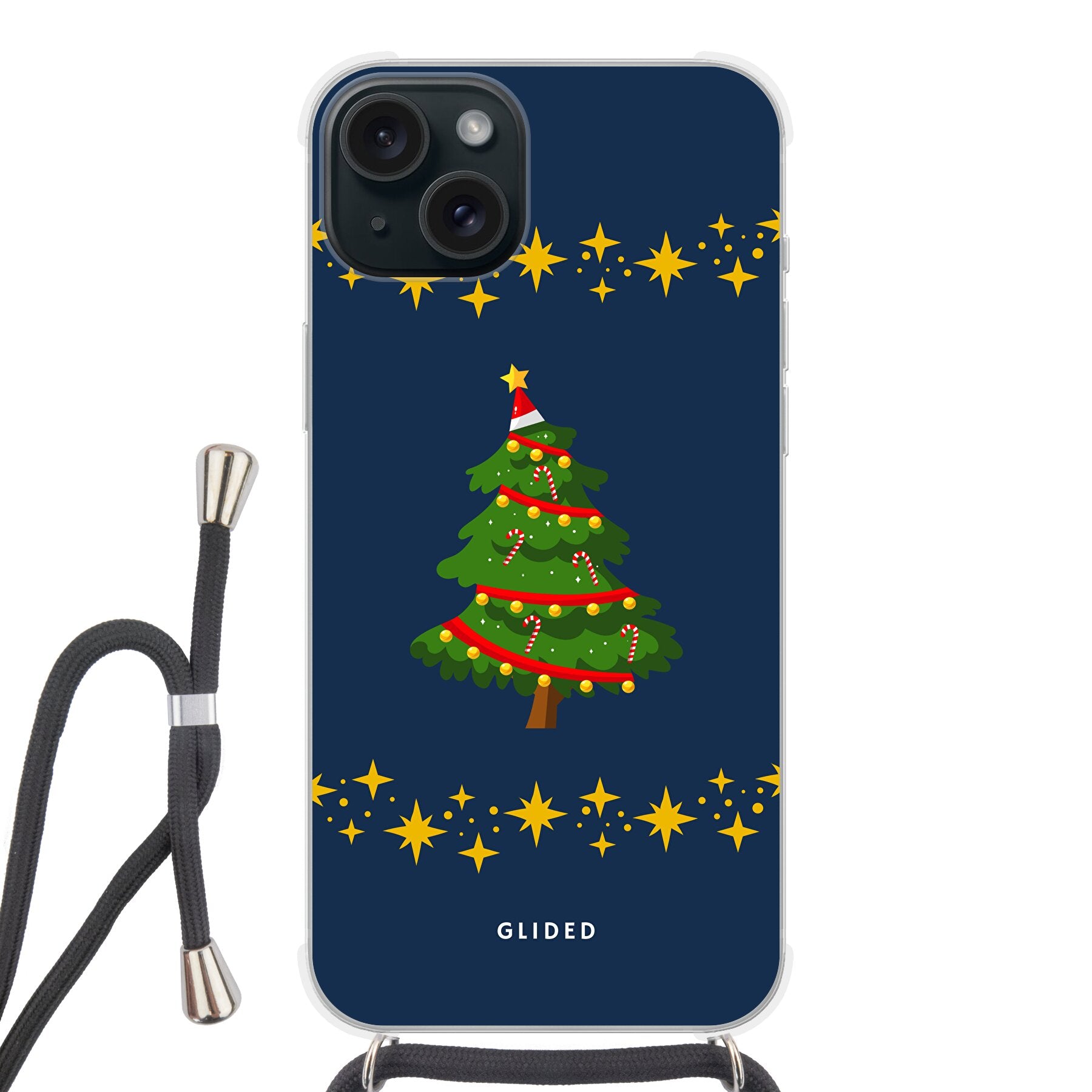 Christmas Tree - iPhone 15 Plus Handyhülle Crossbody case mit Band
