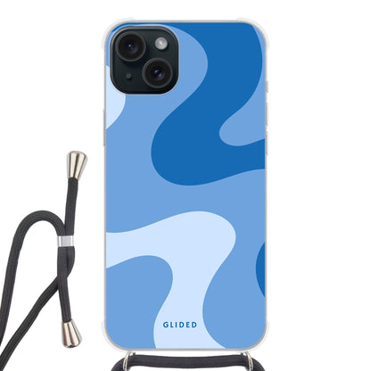 Blue Wave - iPhone 15 Plus Handyhülle Crossbody case mit Band