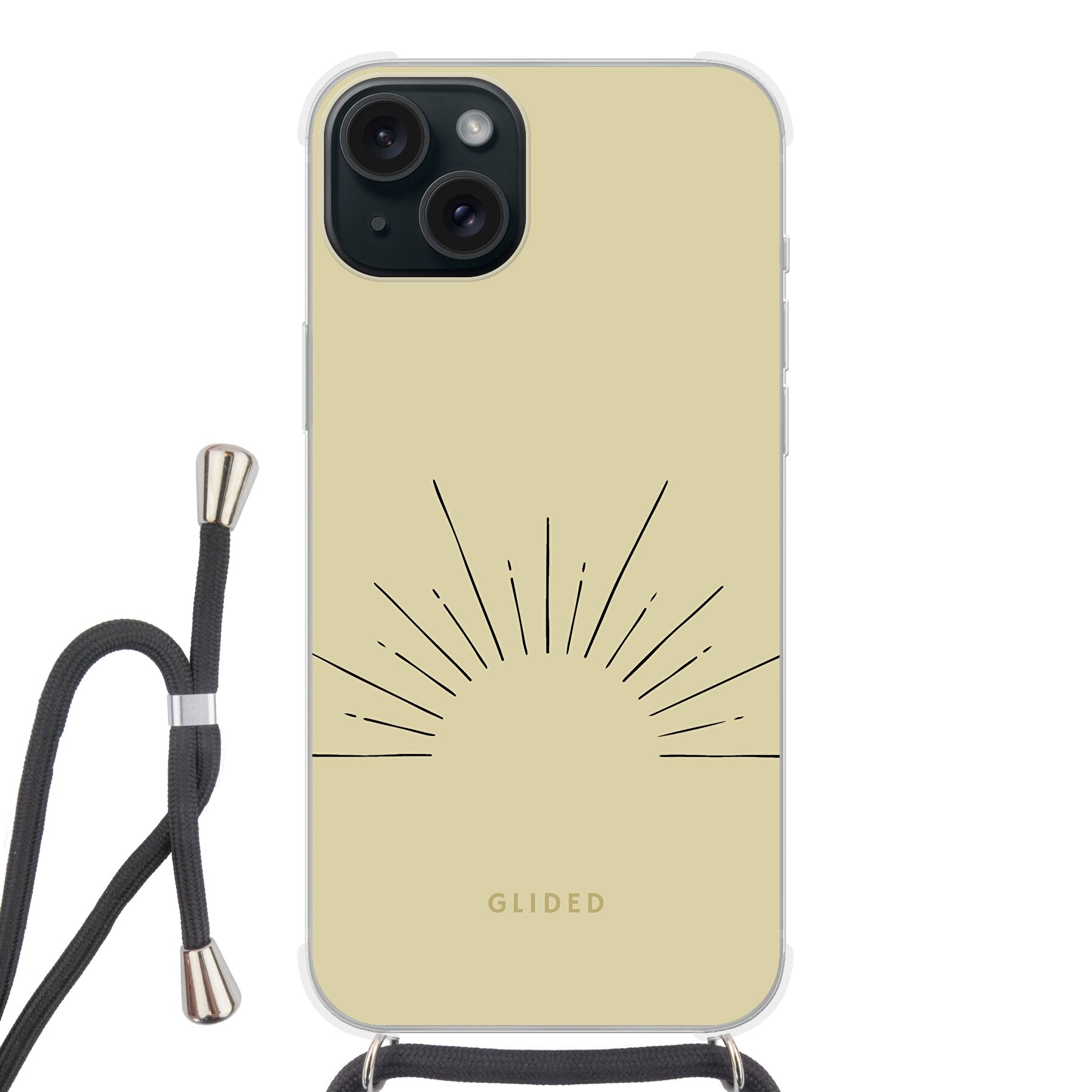 Sunrise - iPhone 15 Plus Handyhülle Crossbody case mit Band