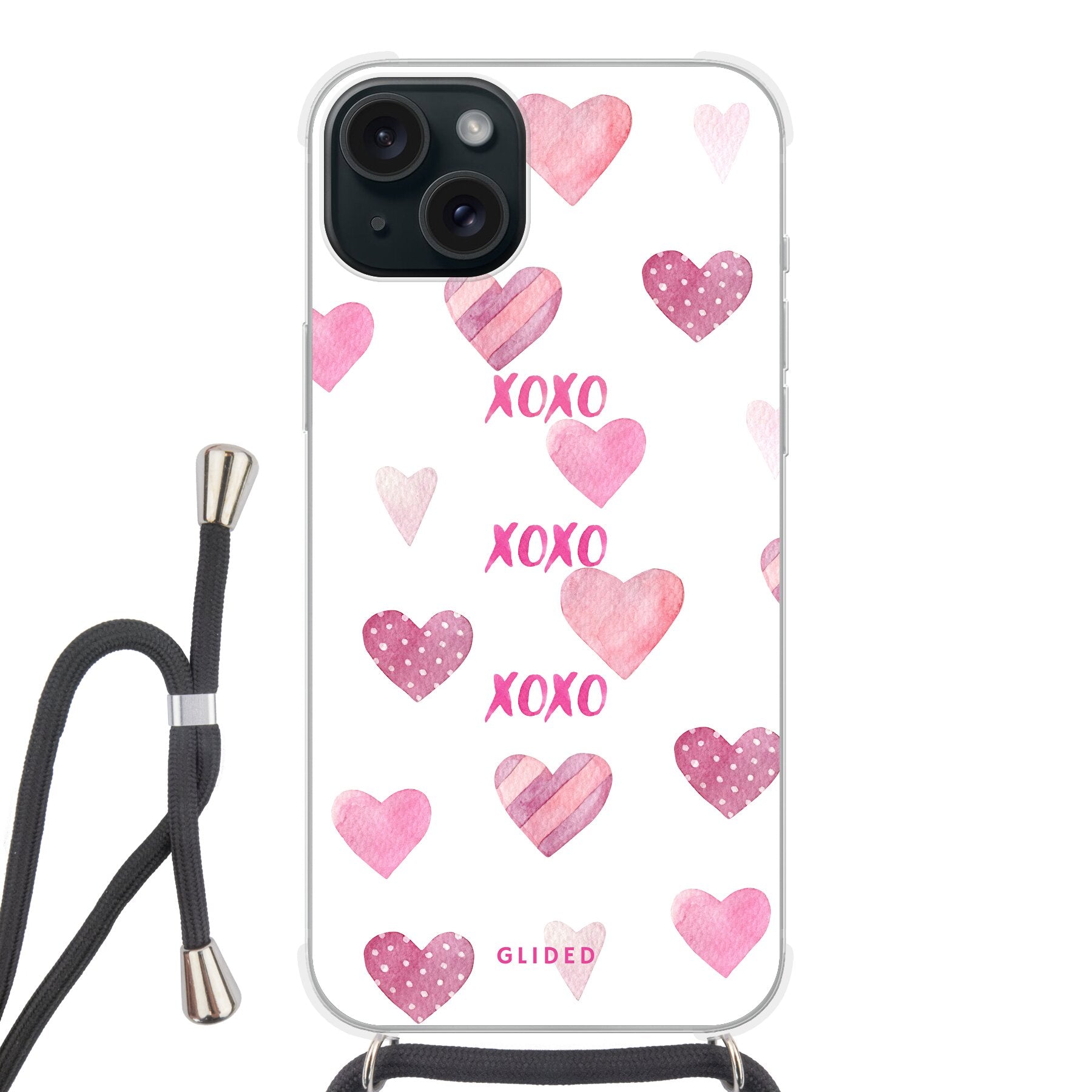 Xoxo - iPhone 15 Plus - Crossbody case mit Band