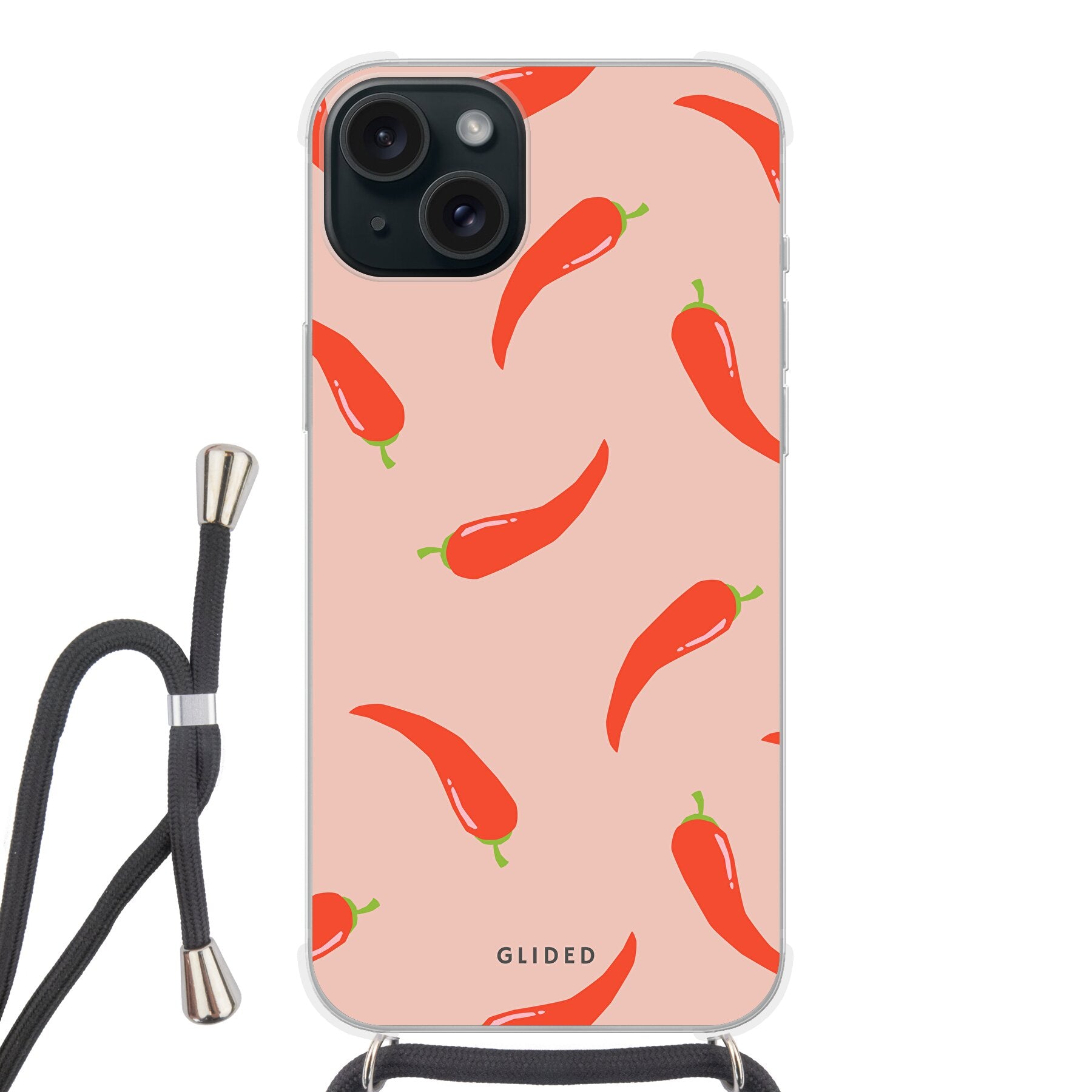 Spicy Chili - iPhone 15 Plus - Crossbody case mit Band