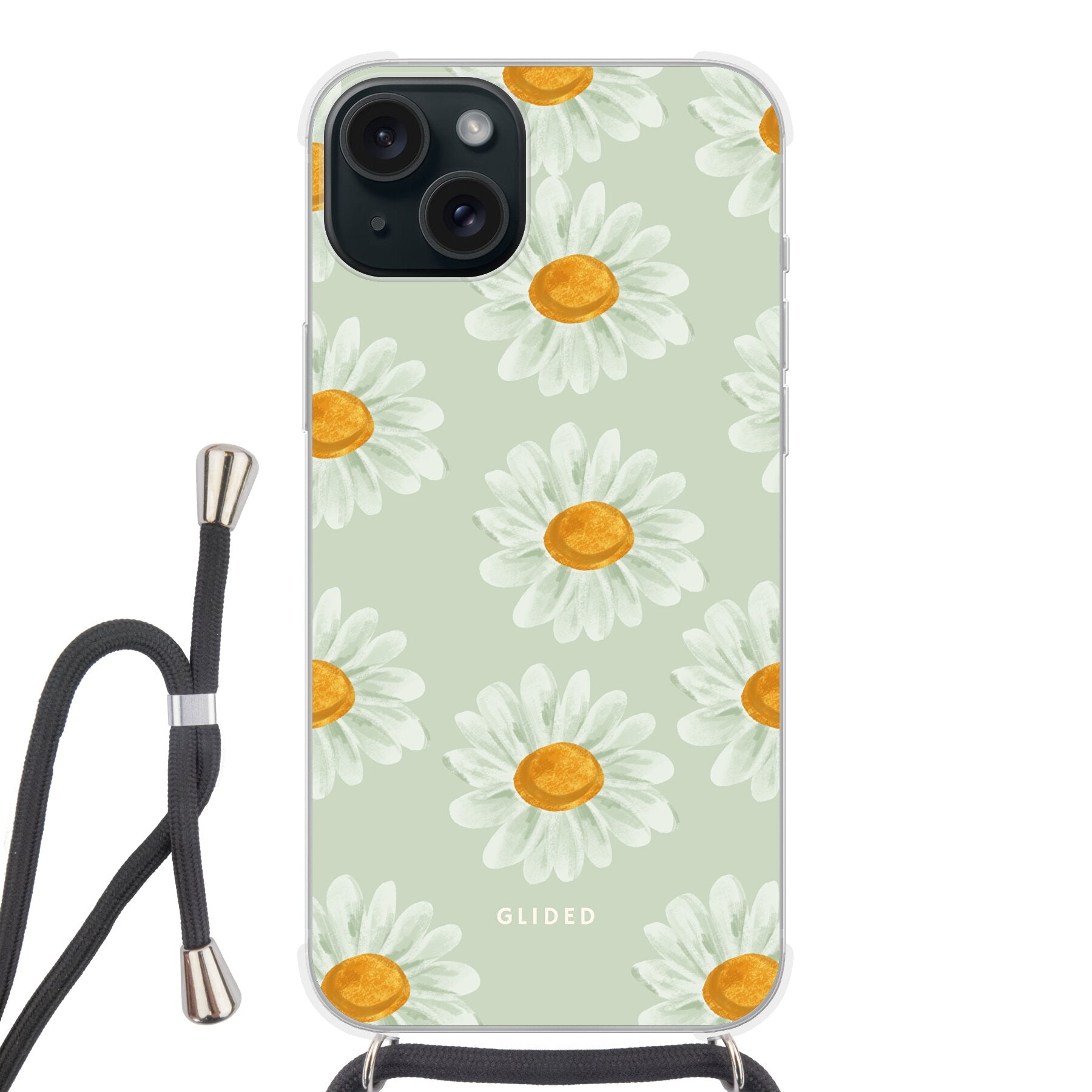 Daisy - iPhone 15 Plus Handyhülle Crossbody case mit Band