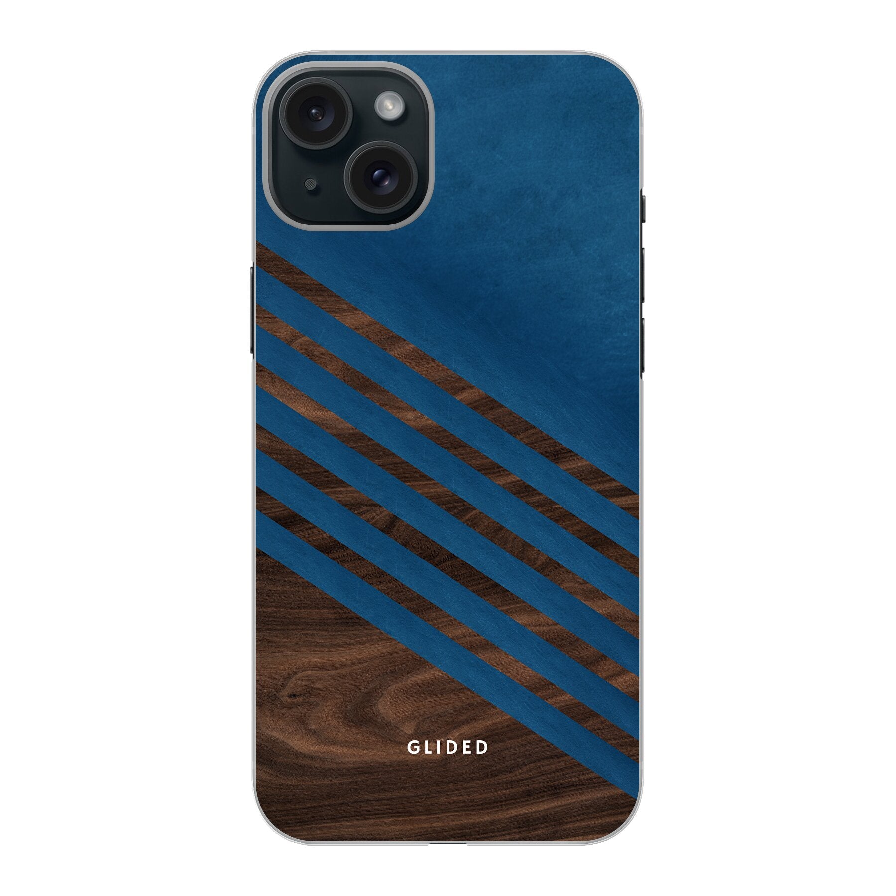 Blue Wood - iPhone 15 Plus Handyhülle Hard Case