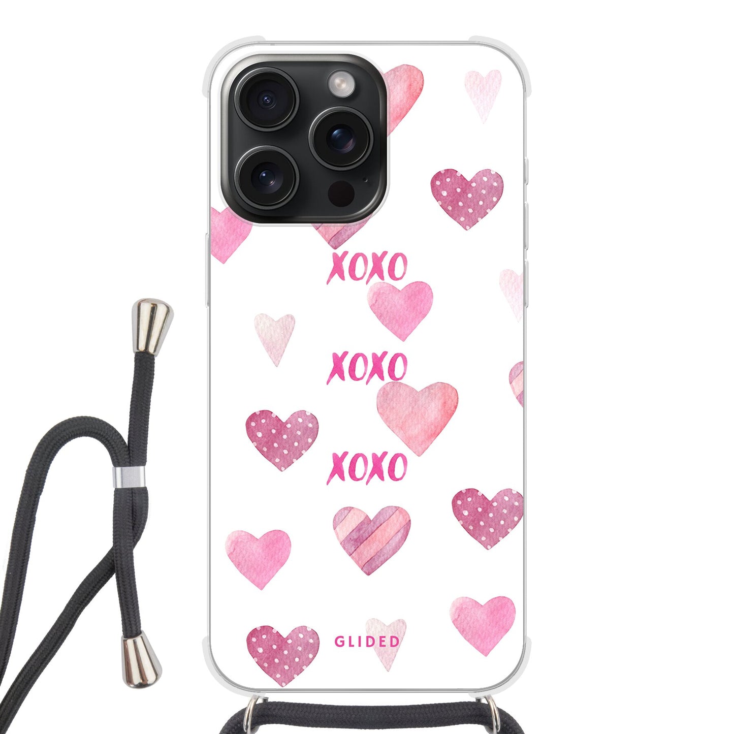 Xoxo - iPhone 15 Pro - Crossbody case mit Band