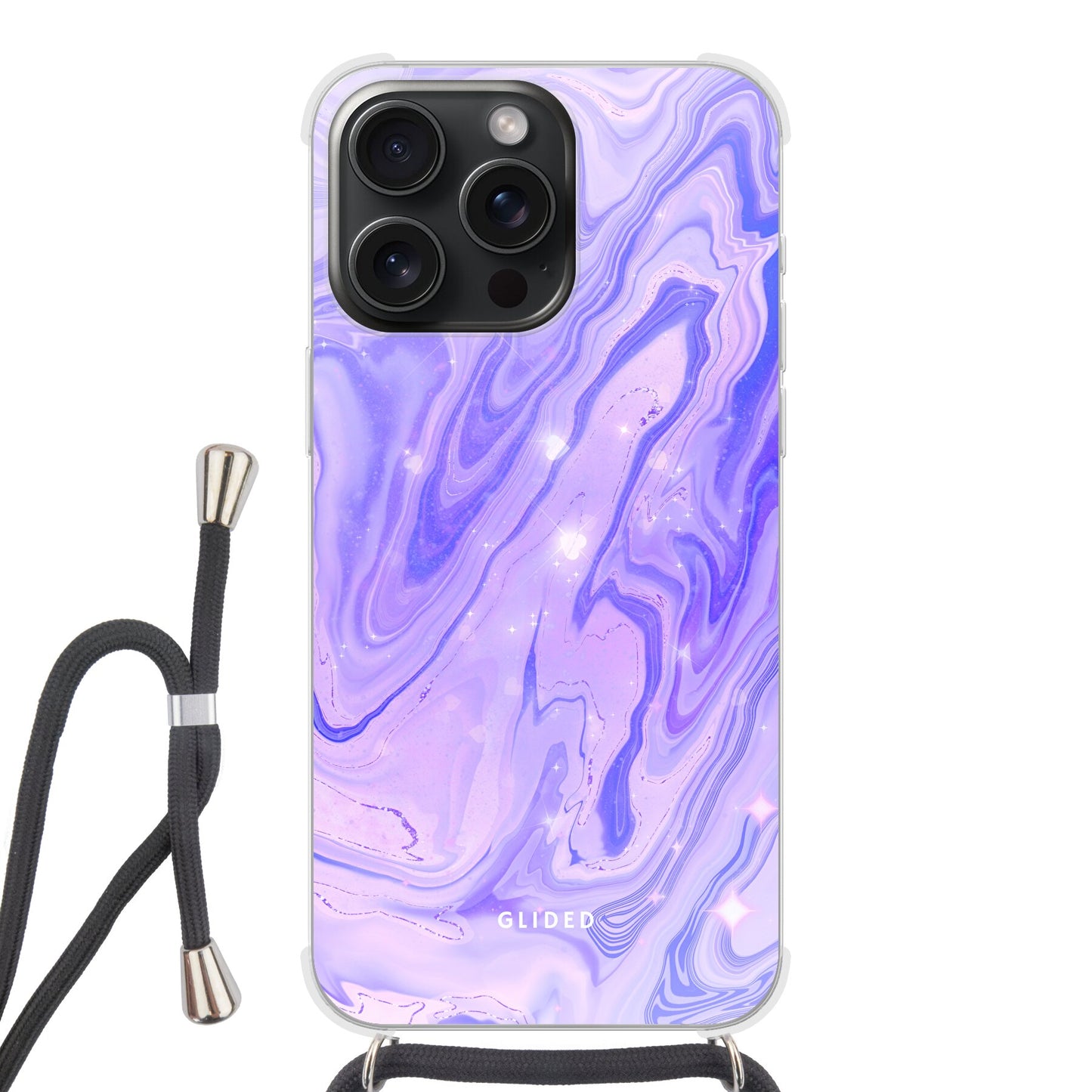 Purple Dream - iPhone 15 Pro Handyhülle Crossbody case mit Band