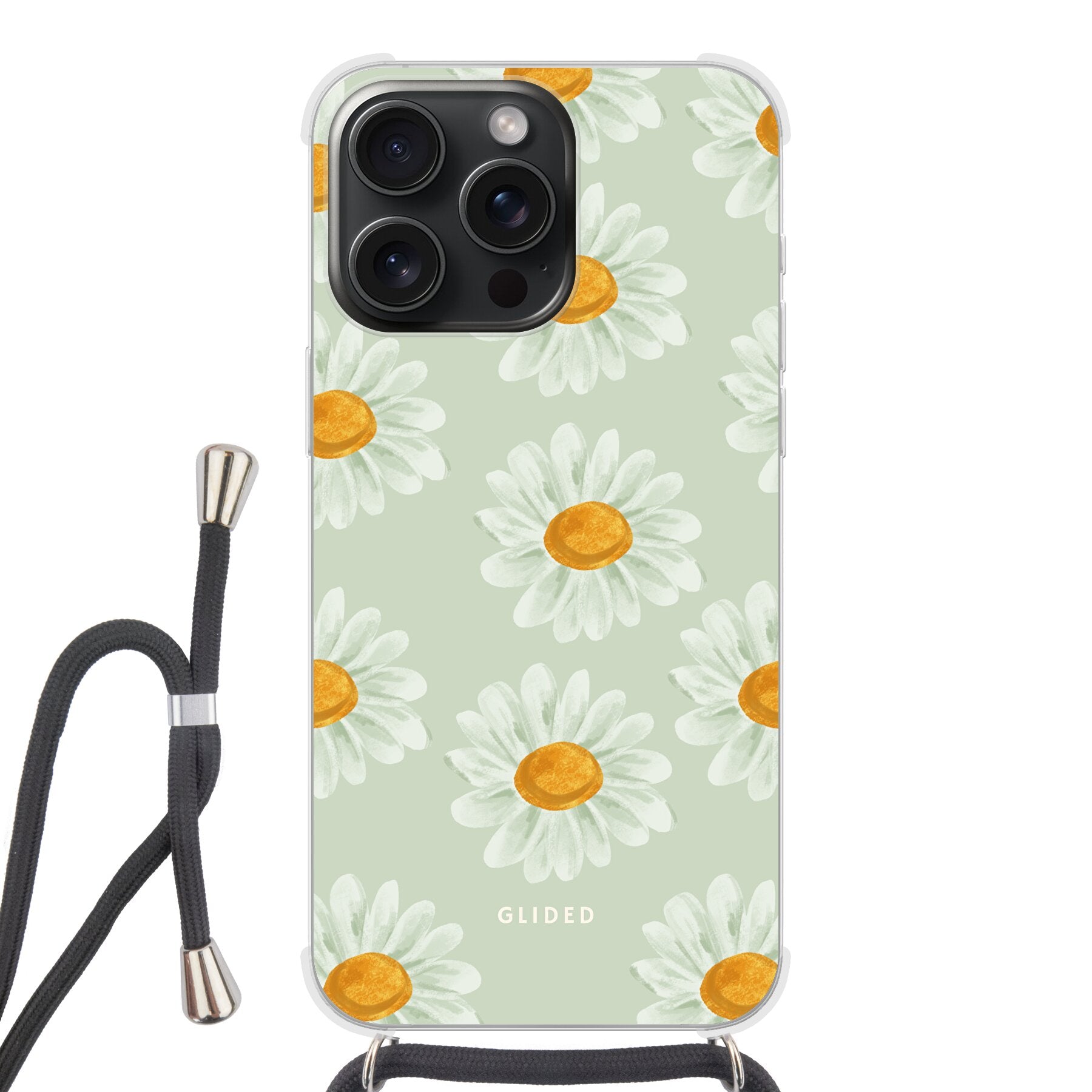 Daisy - iPhone 15 Pro Handyhülle Crossbody case mit Band