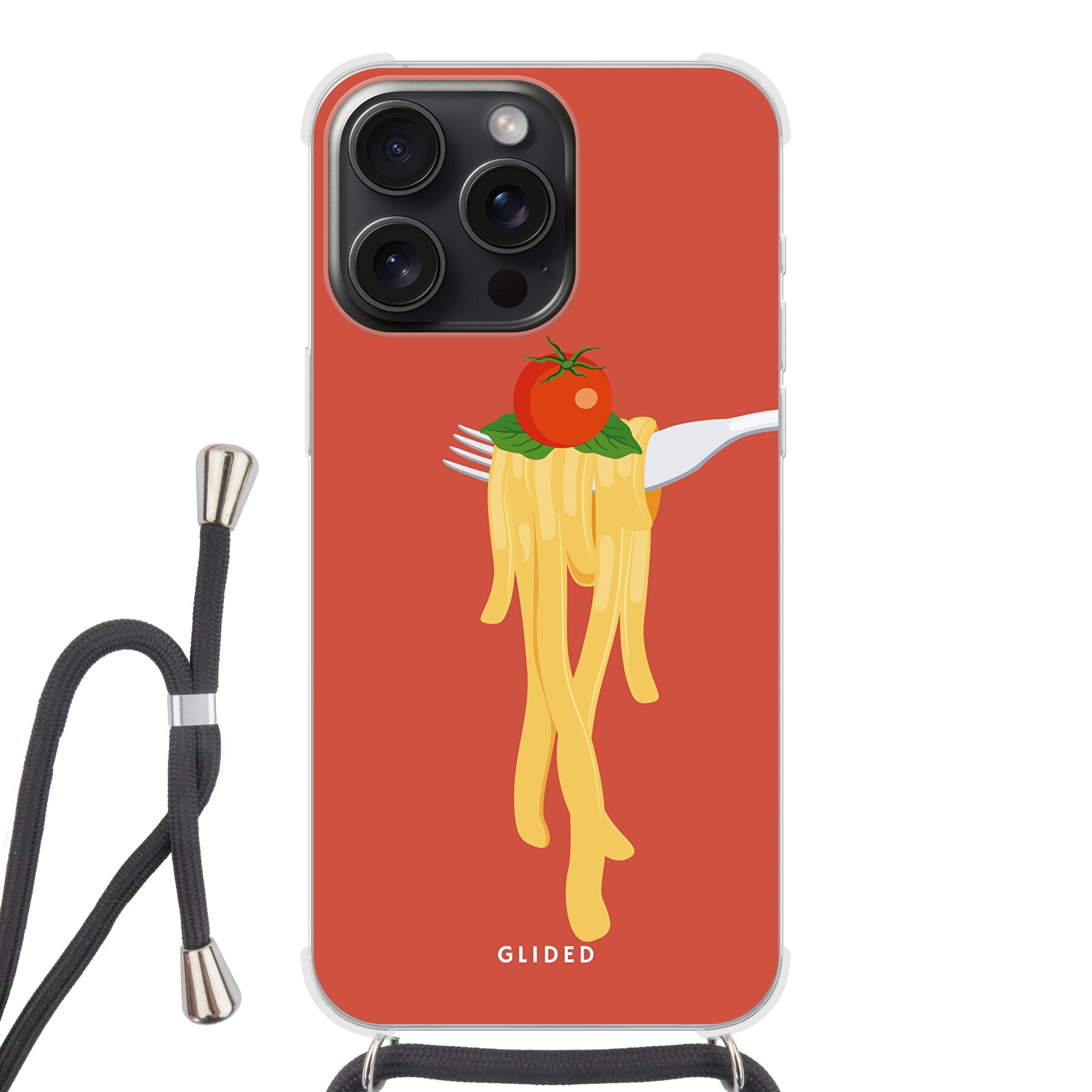 Pasta Paradise - iPhone 15 Pro - Crossbody case mit Band