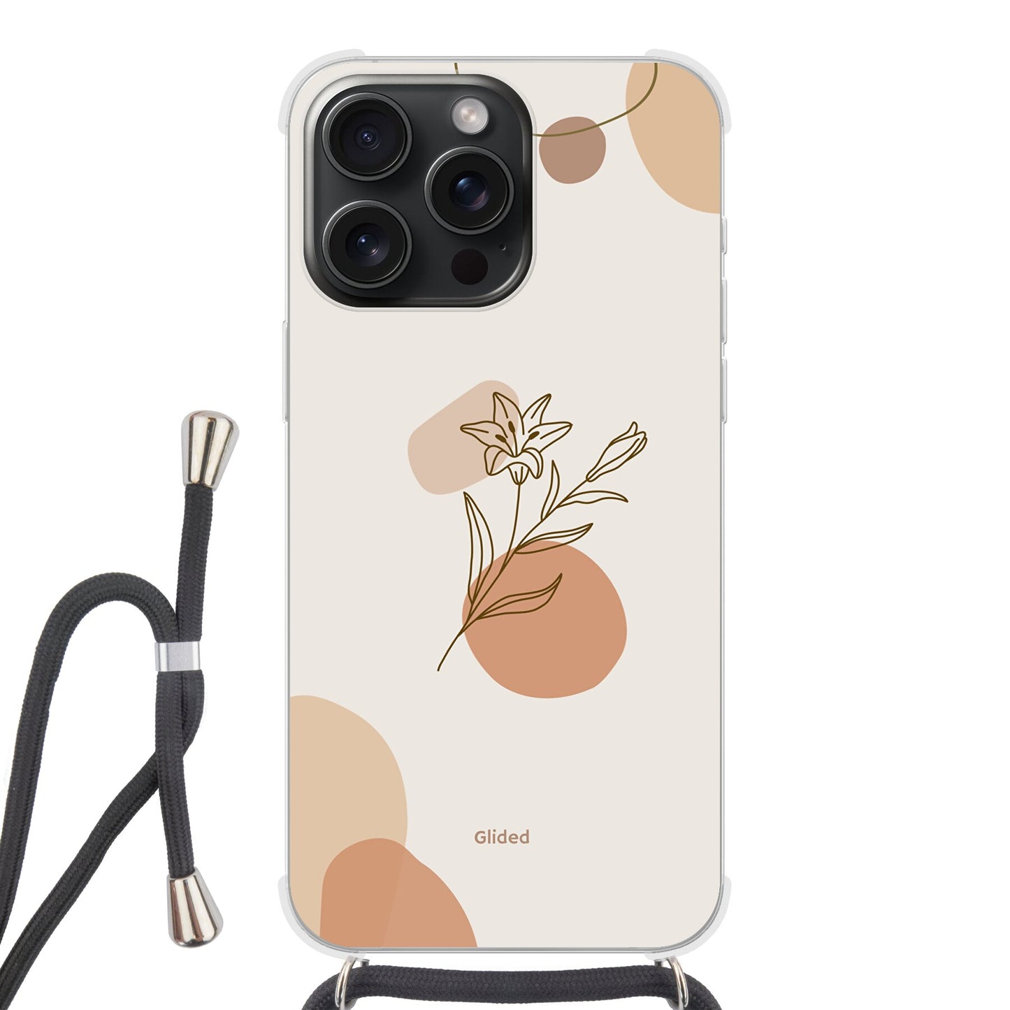 Flora - iPhone 15 Pro Handyhülle Crossbody case mit Band